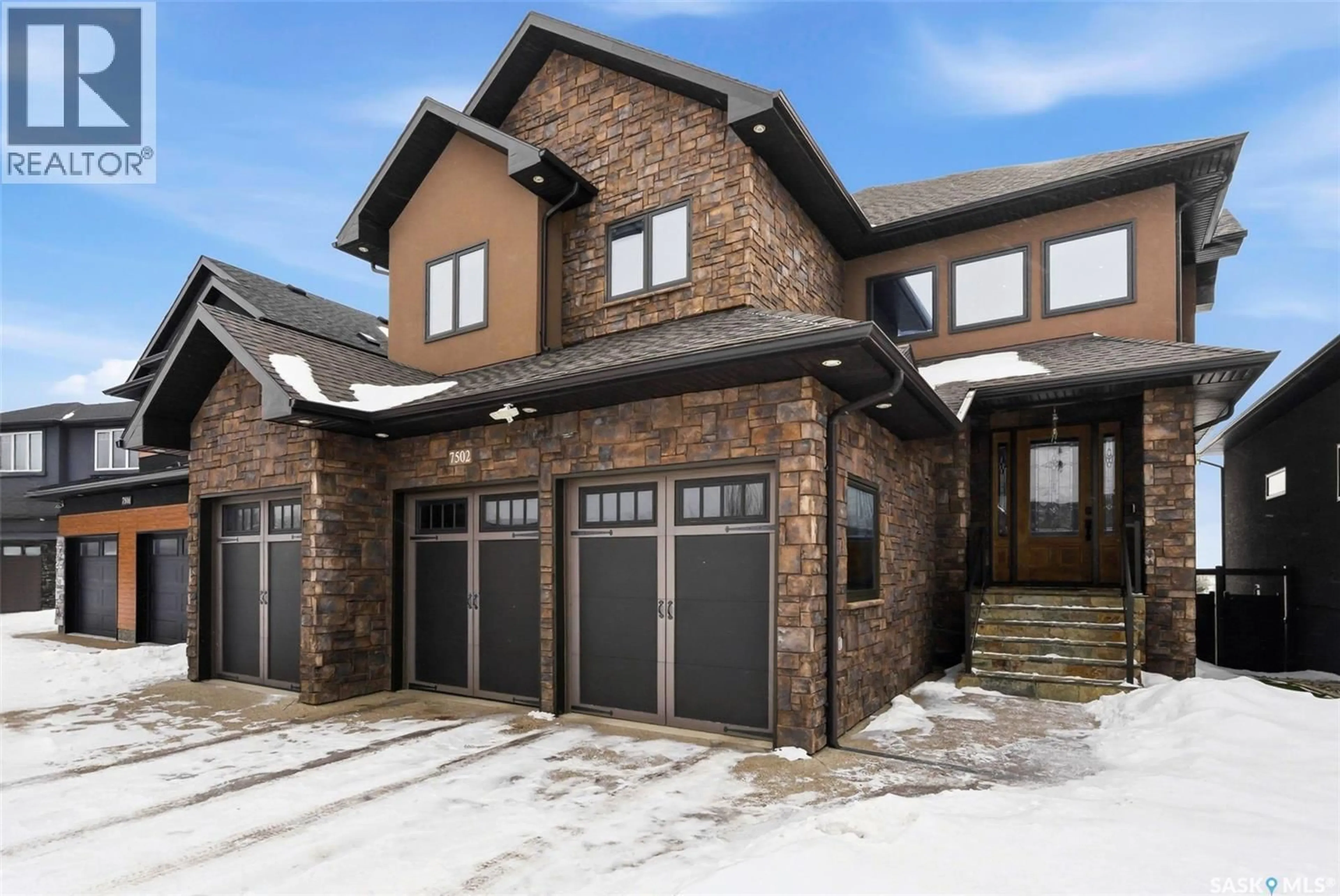 Home with brick exterior material, street for 7502 LILAC PLACE, Regina Saskatchewan S4Y0B3