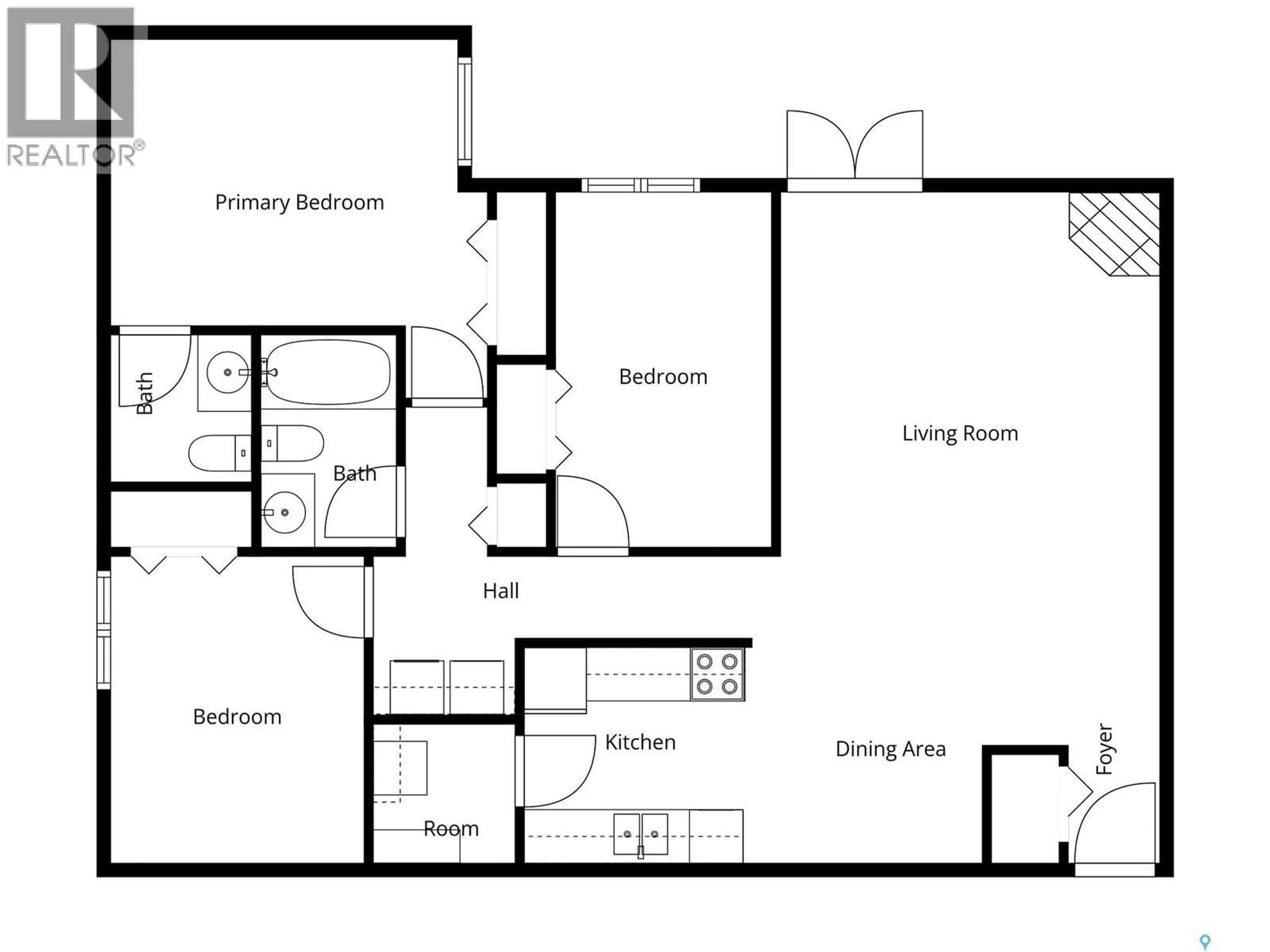 Floor plan for 105H - 1121 MCKERCHER DRIVE, Saskatoon Saskatchewan S7H5B8