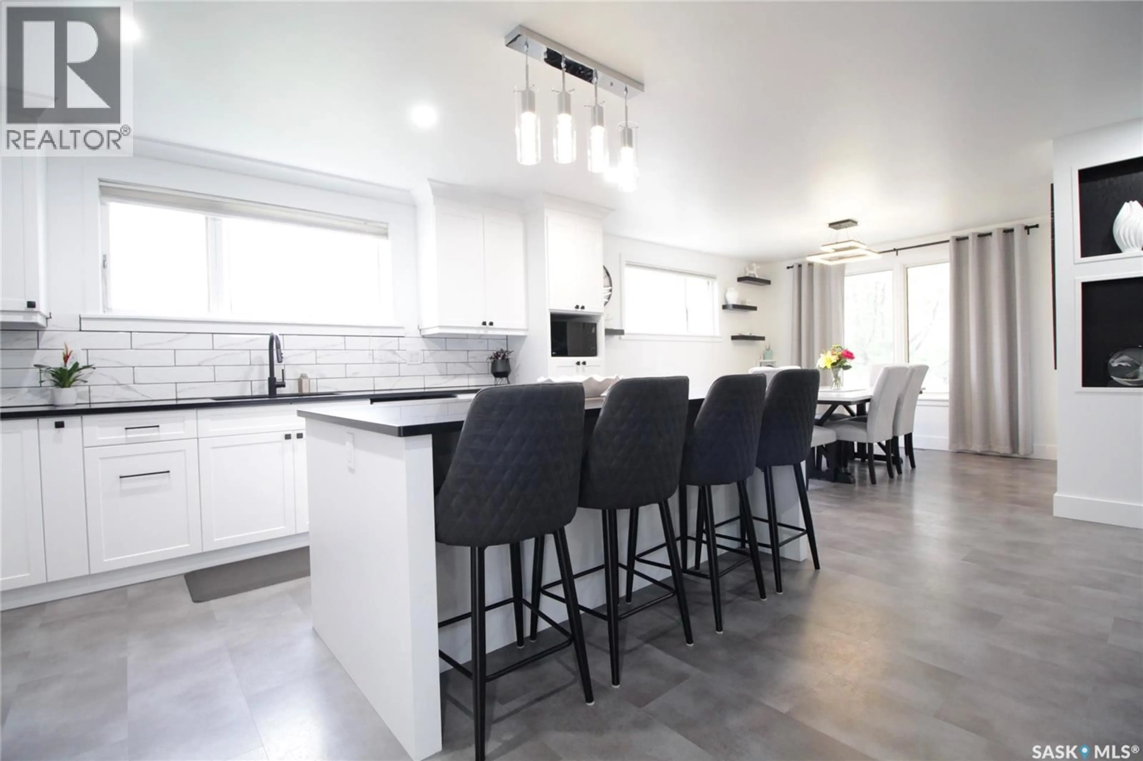 Open concept kitchen, ceramic/tile floor for 1110 WINDOVER AVENUE, Moosomin Saskatchewan S0G3N0