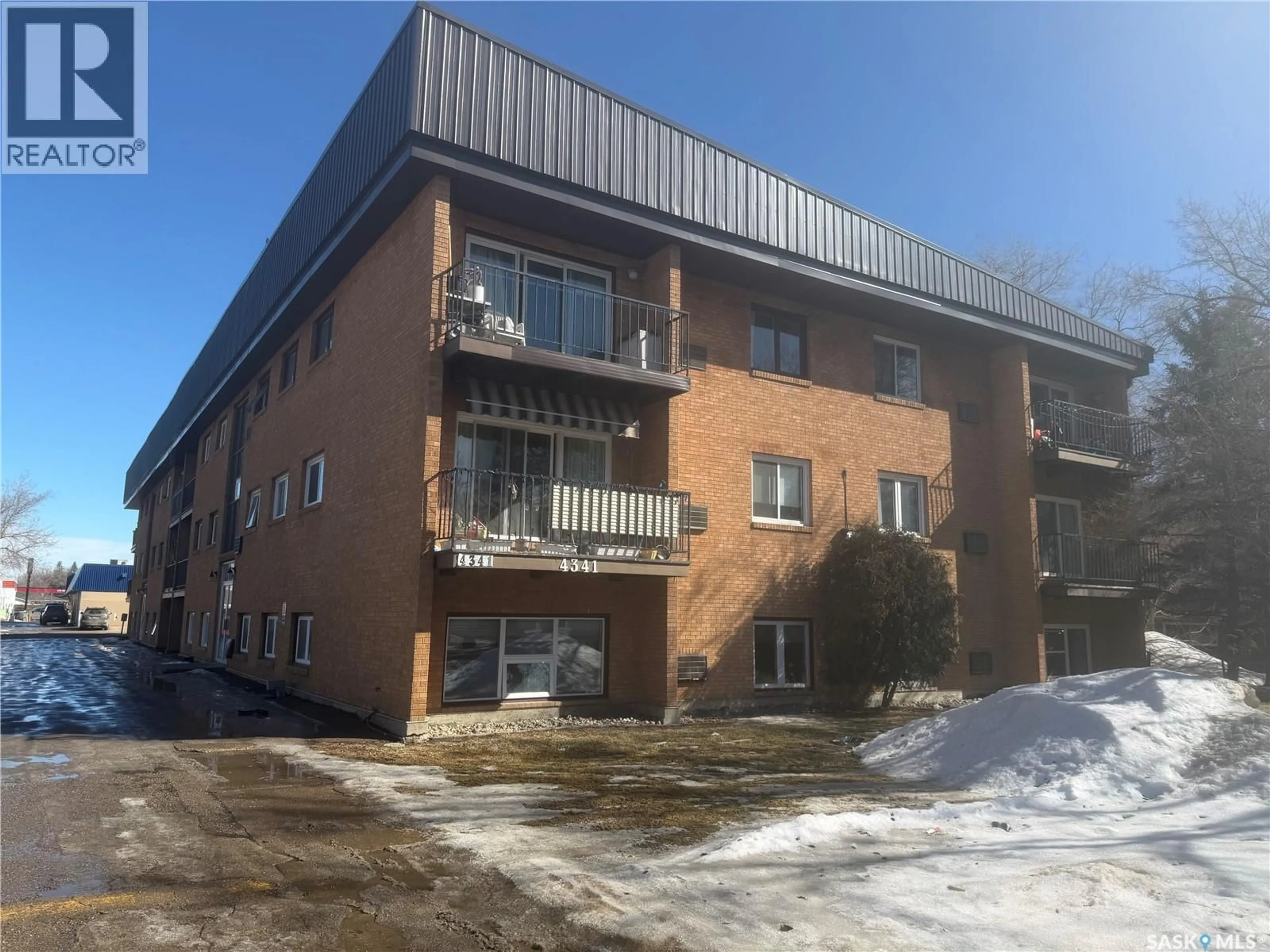 A pic from outside/outdoor area/front of a property/back of a property/a pic from drone, building for 22 - 4341 RAE STREET, Regina Saskatchewan S4S3B2