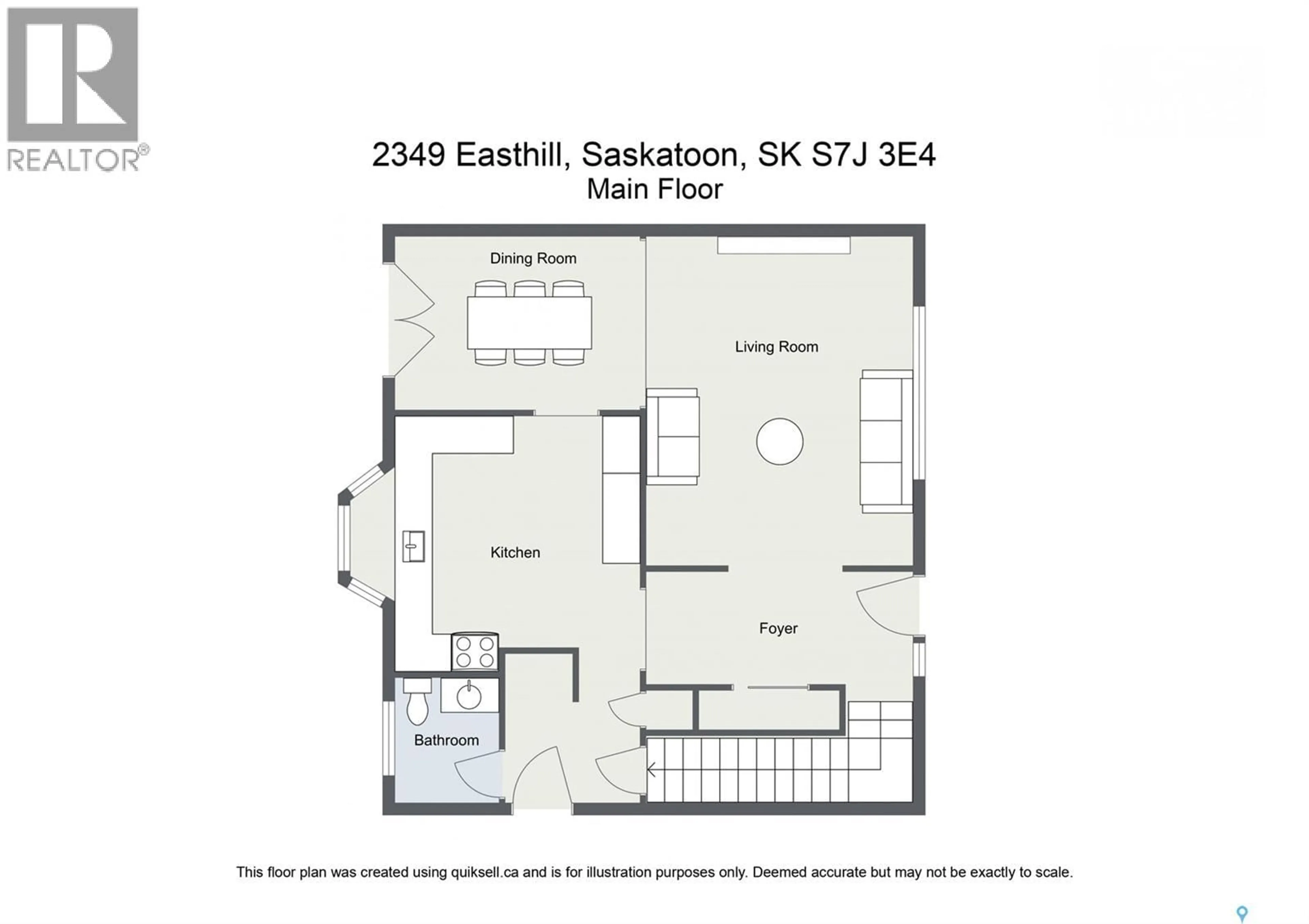Floor plan for 2349 EASTHILL, Saskatoon Saskatchewan S7J3E4