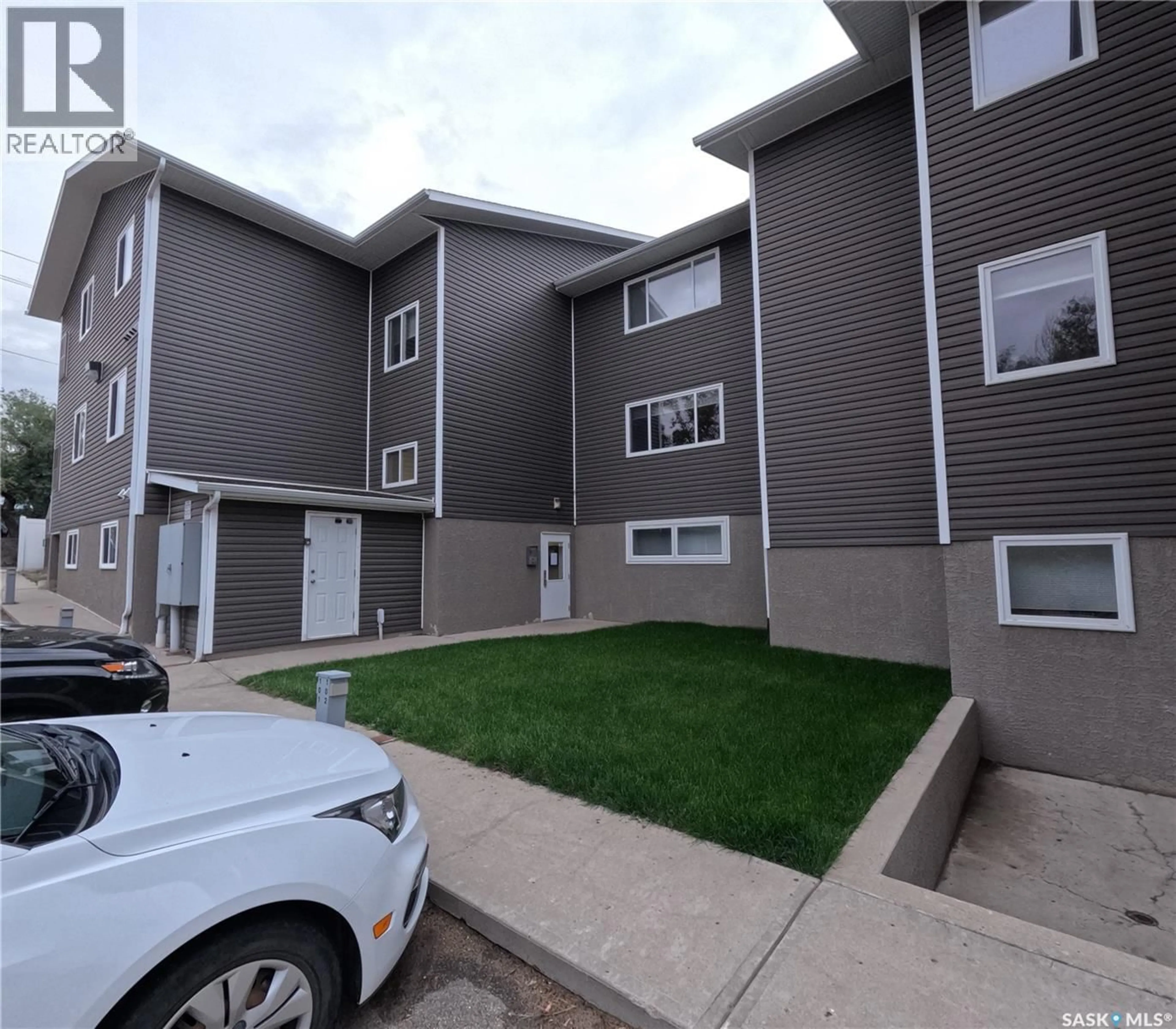 A pic from outside/outdoor area/front of a property/back of a property/a pic from drone, street for S - 101 221 MAIN STREET, Moose Jaw Saskatchewan S6H4R6