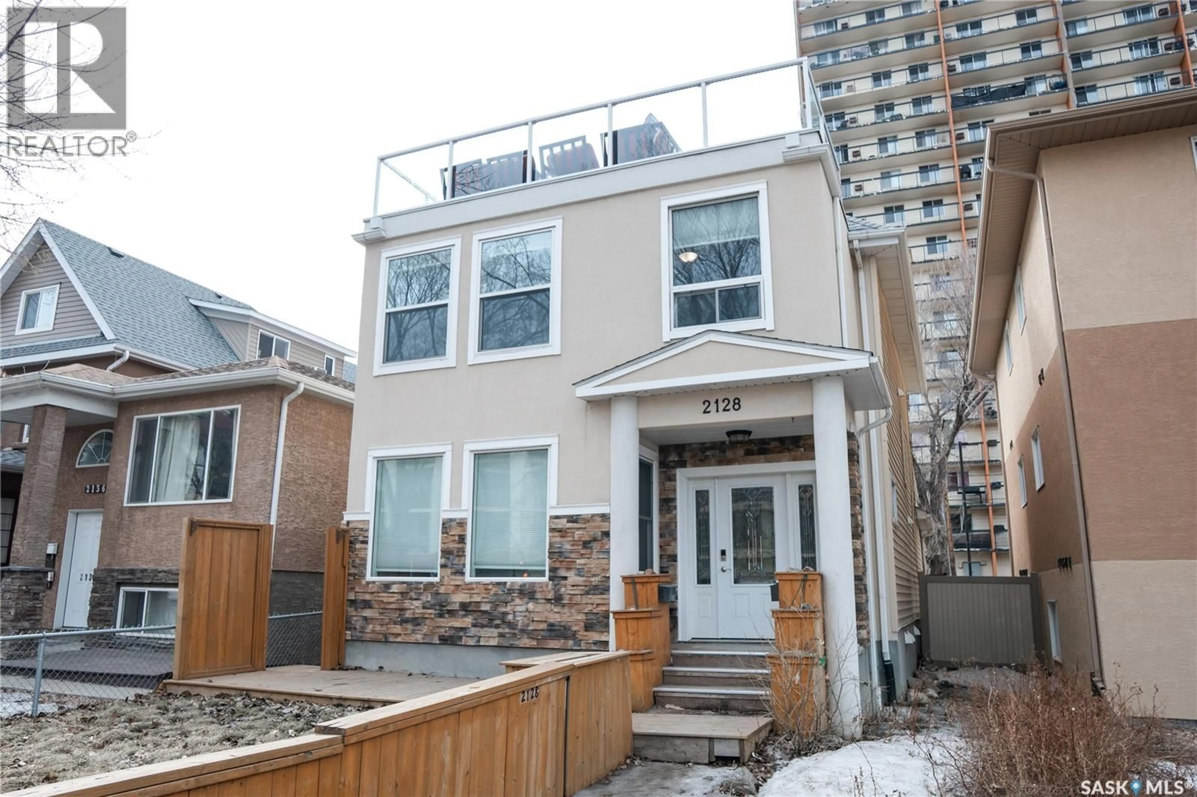 Home with brick exterior material, street for 2128 OSLER STREET, Regina Saskatchewan S4P1W6