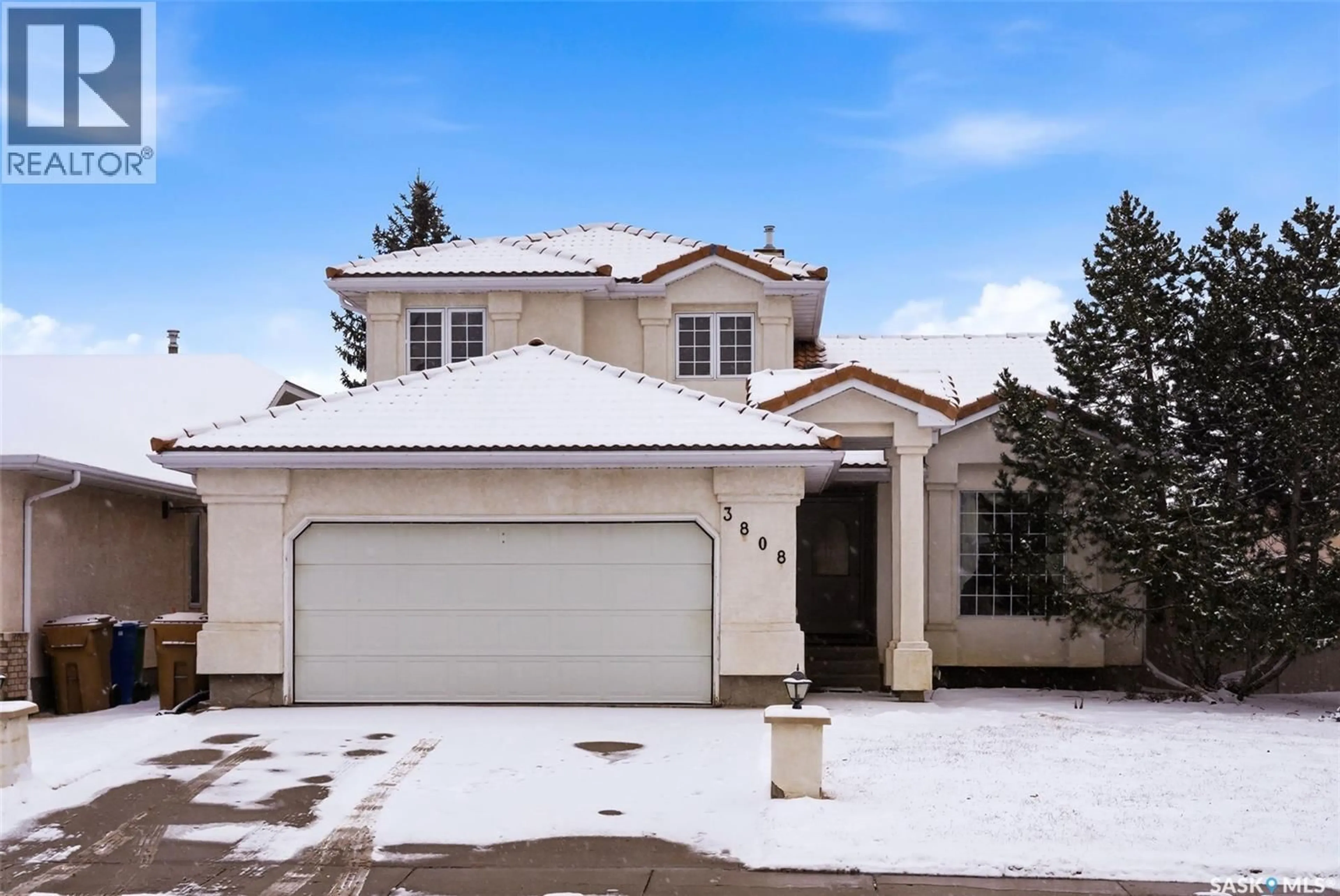 Home with vinyl exterior material, street for 3808 ARBOR GROVE DRIVE, Regina Saskatchewan S4V2S6