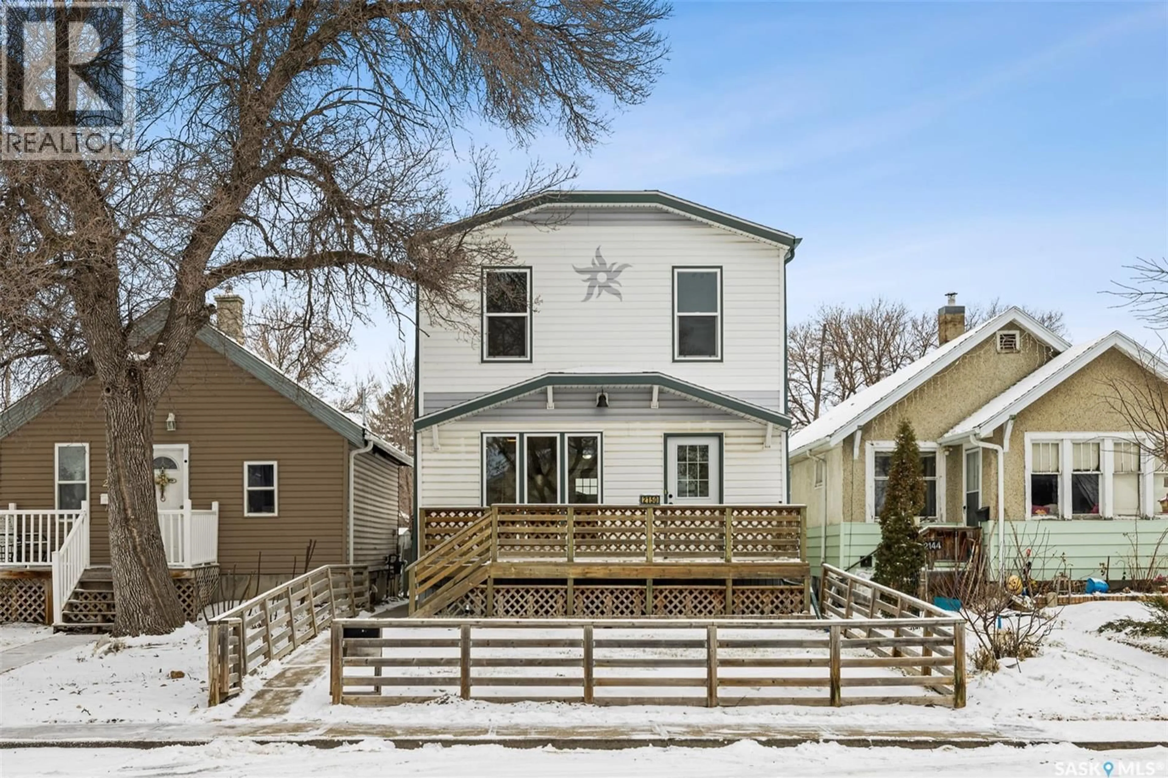 Home with vinyl exterior material, street for 2150 ELLIOTT STREET, Regina Saskatchewan S4N3H2