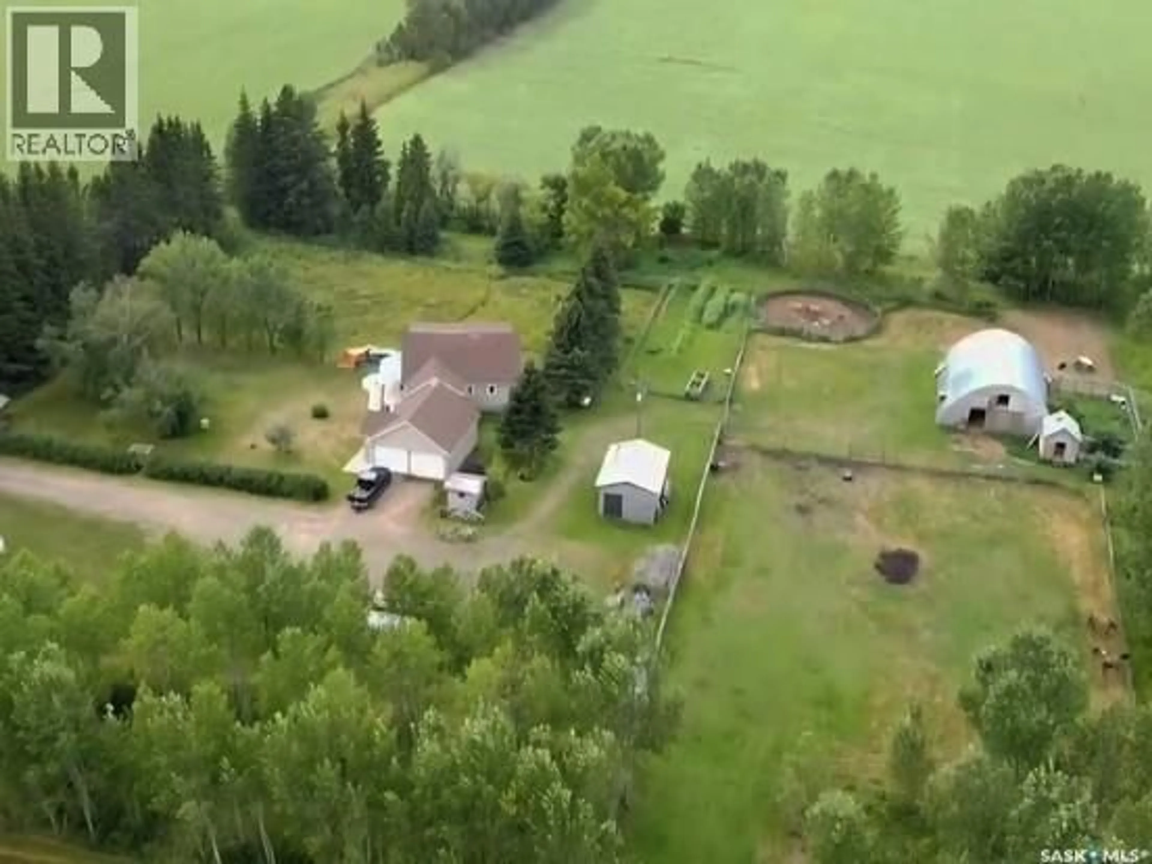 A pic from outside/outdoor area/front of a property/back of a property/a pic from drone, unknown for SAAKE ACREAGE, Torch River Rm No. 488 Saskatchewan S0E1E0