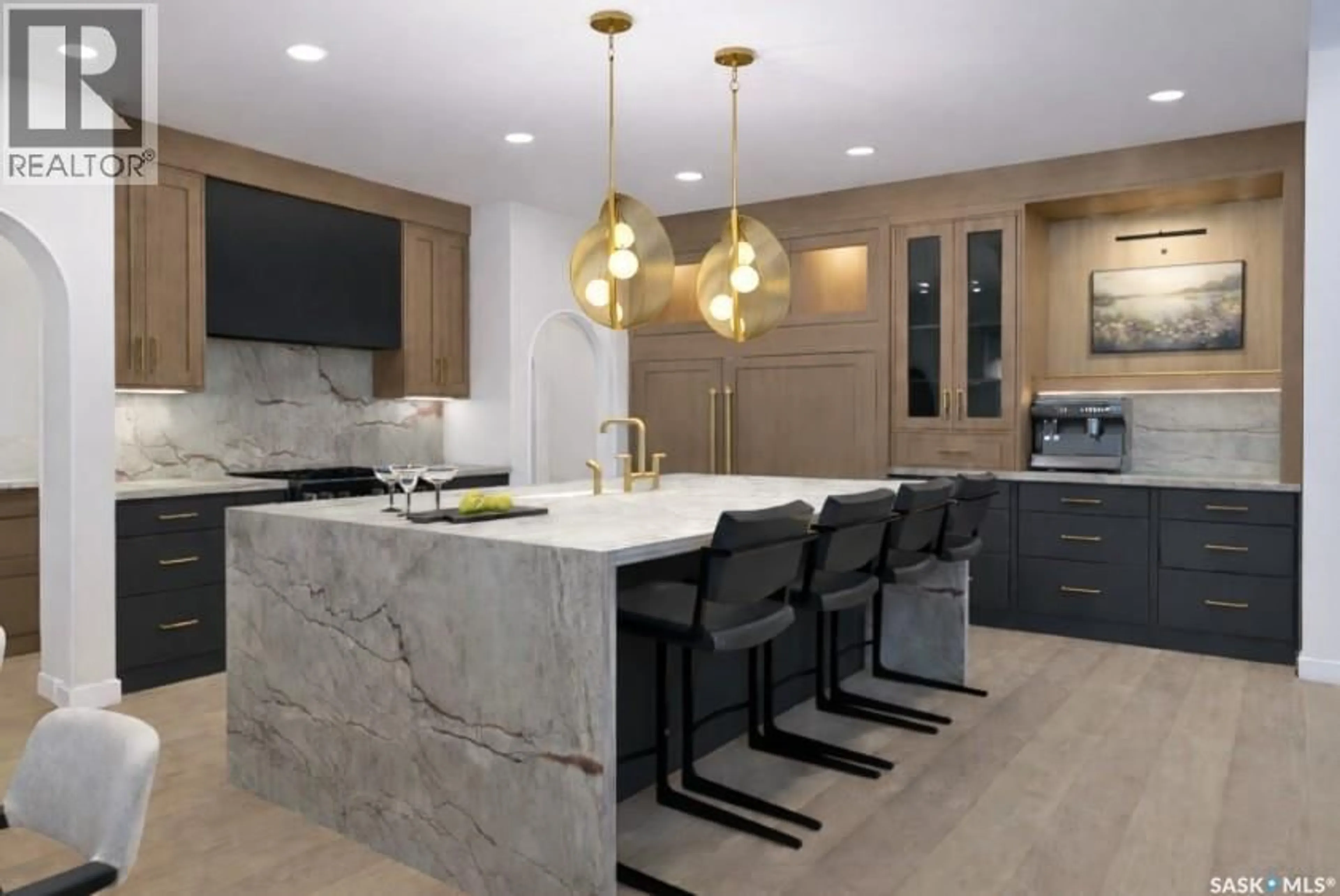 Contemporary kitchen, ceramic/tile floor for 11 VISTA SPRINGS DRIVE, Edenwold Rm No.158 Saskatchewan S4L5B0