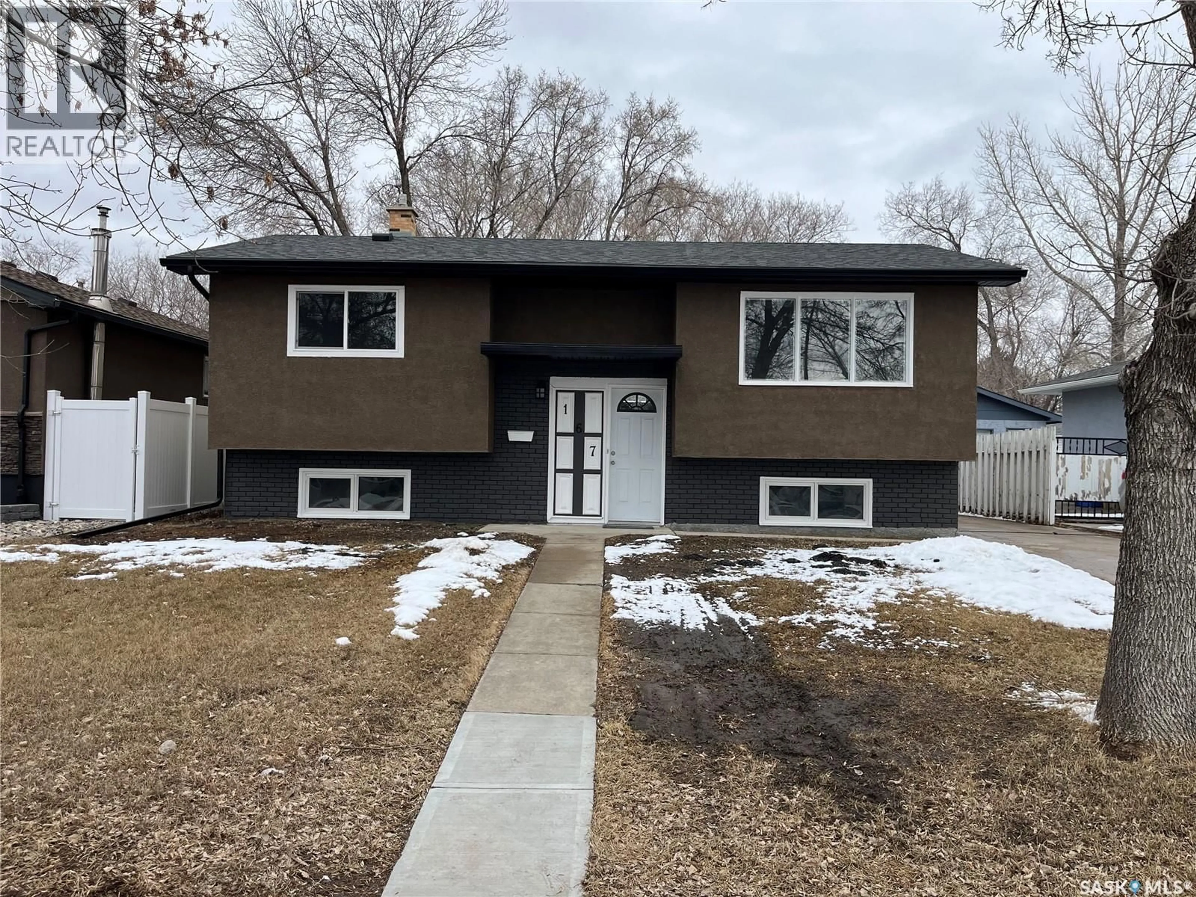 Home with vinyl exterior material, street for 167 MAGEE CRESCENT, Regina Saskatchewan S4K6K6