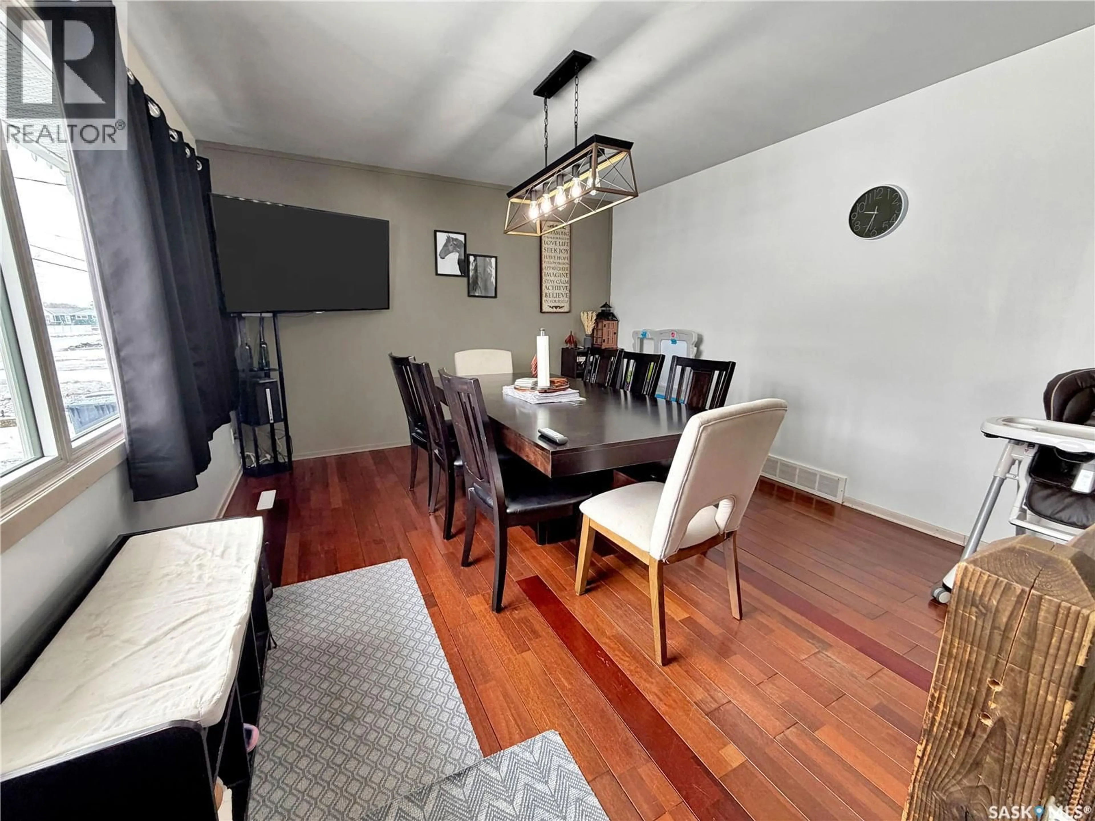 Dining room, wood/laminate floor for 737 SUMNER STREET, Esterhazy Saskatchewan S0A0X0