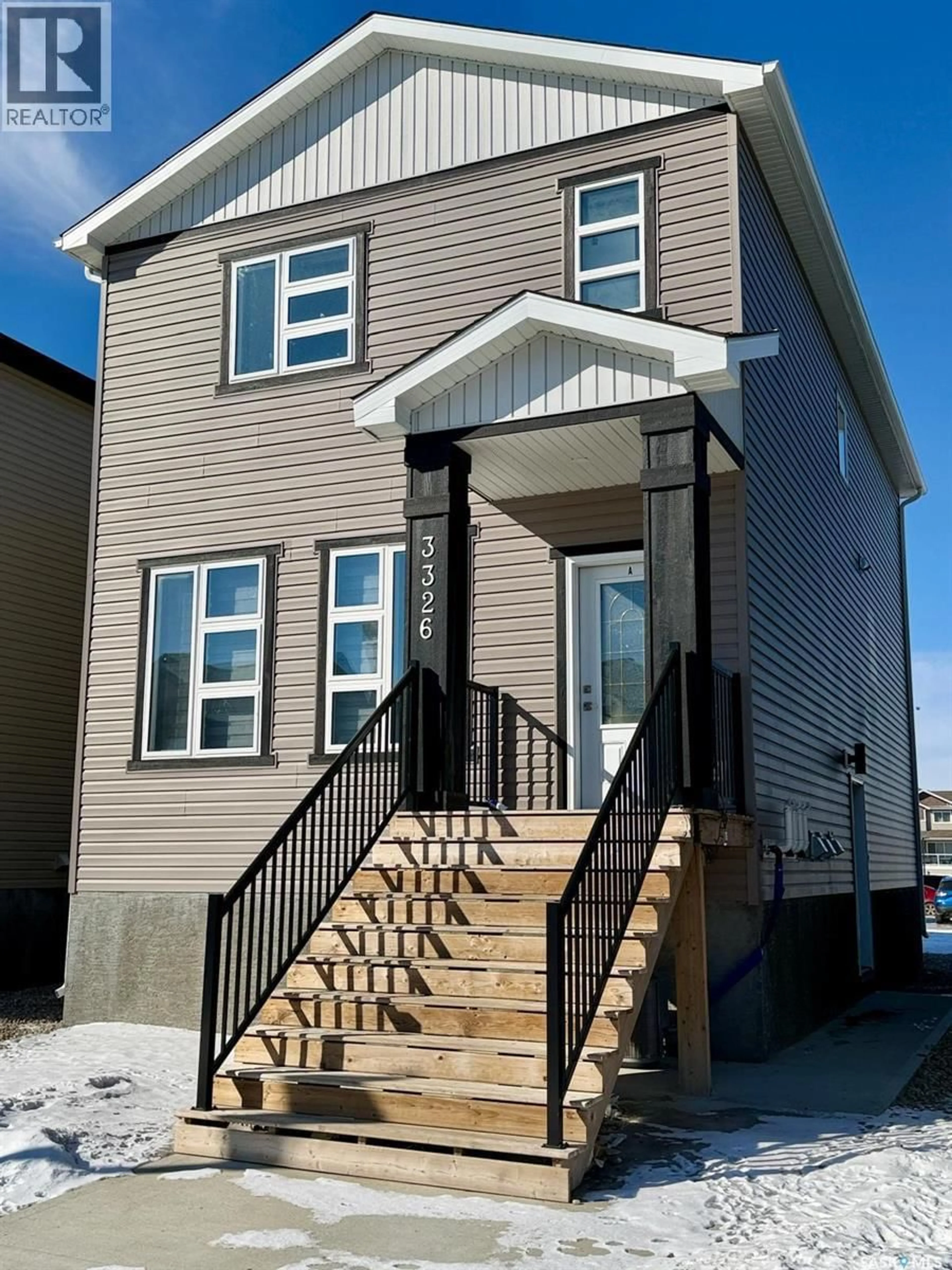 Home with vinyl exterior material, street for 3326 GREEN TURTLE ROAD, Regina Saskatchewan S4V3N6