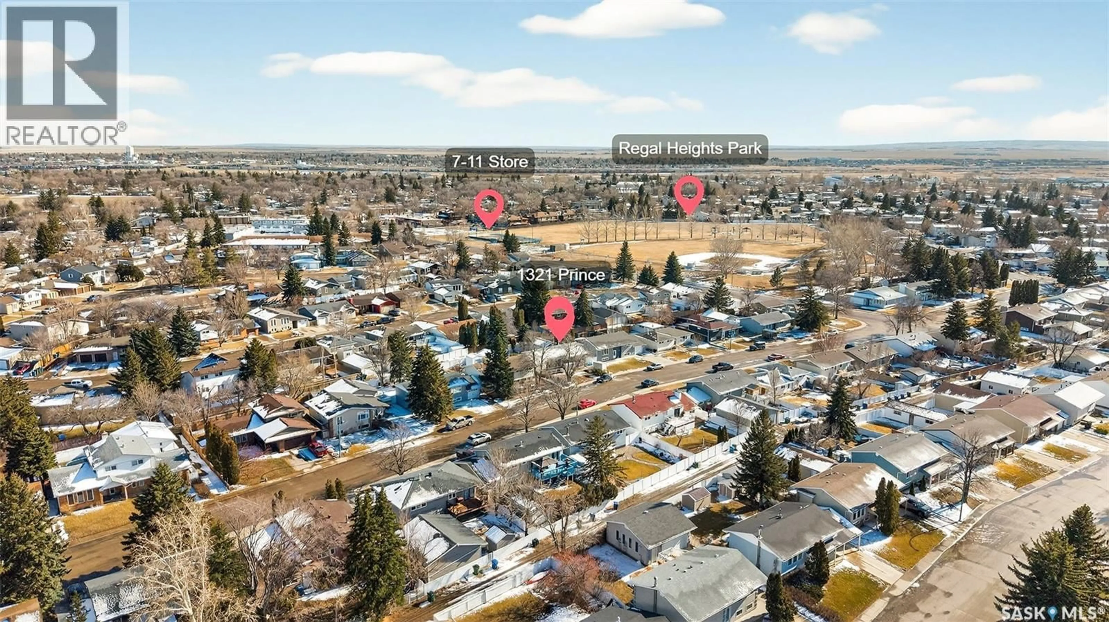 A pic from outside/outdoor area/front of a property/back of a property/a pic from drone, unknown for 1321 PRINCE CRESCENT, Moose Jaw Saskatchewan S6H6E6