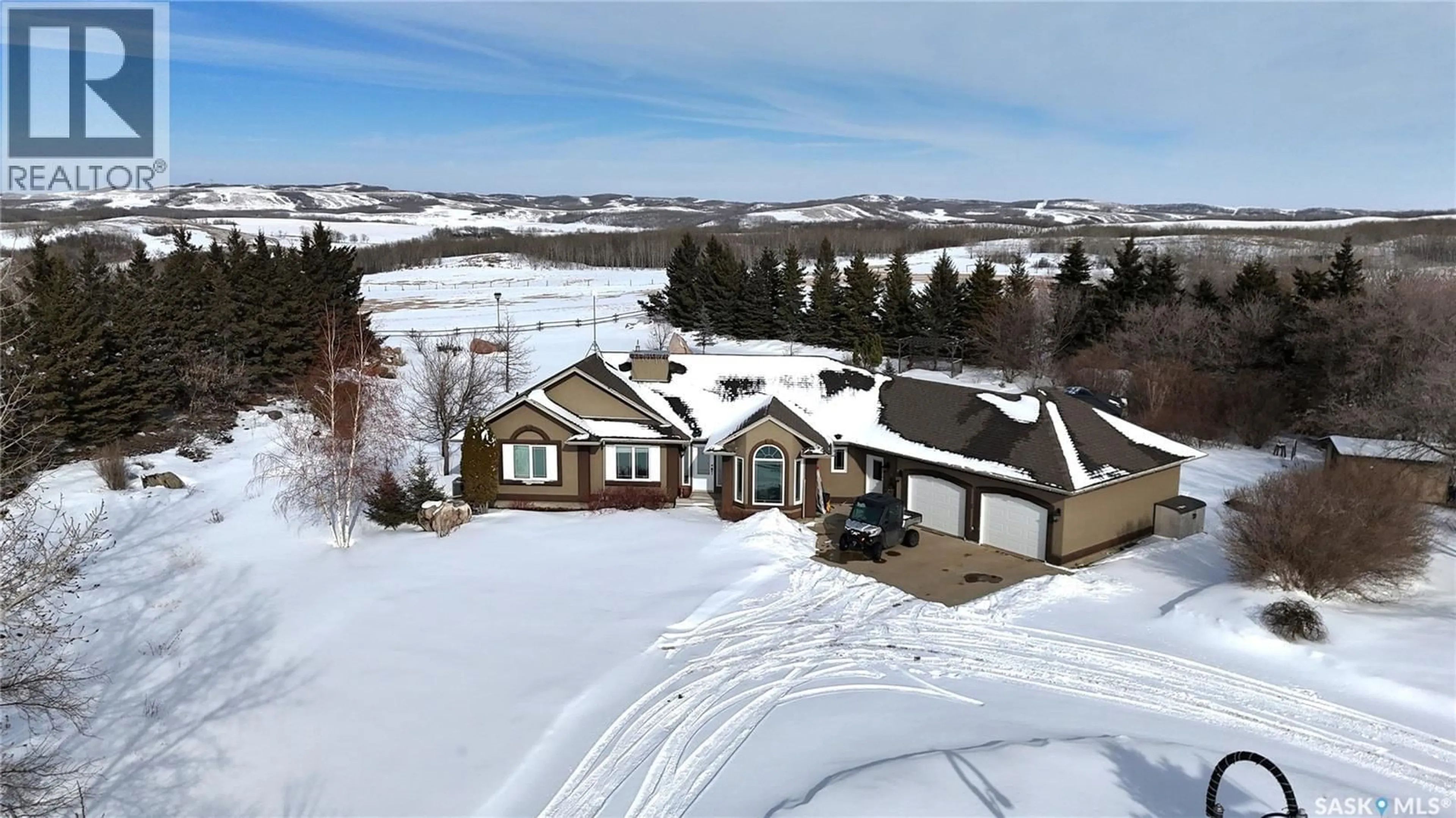 A pic from outside/outdoor area/front of a property/back of a property/a pic from drone, street for BRUYNOOGHE ACRES, North Battleford Rm No. 437 Saskatchewan S9A2X4