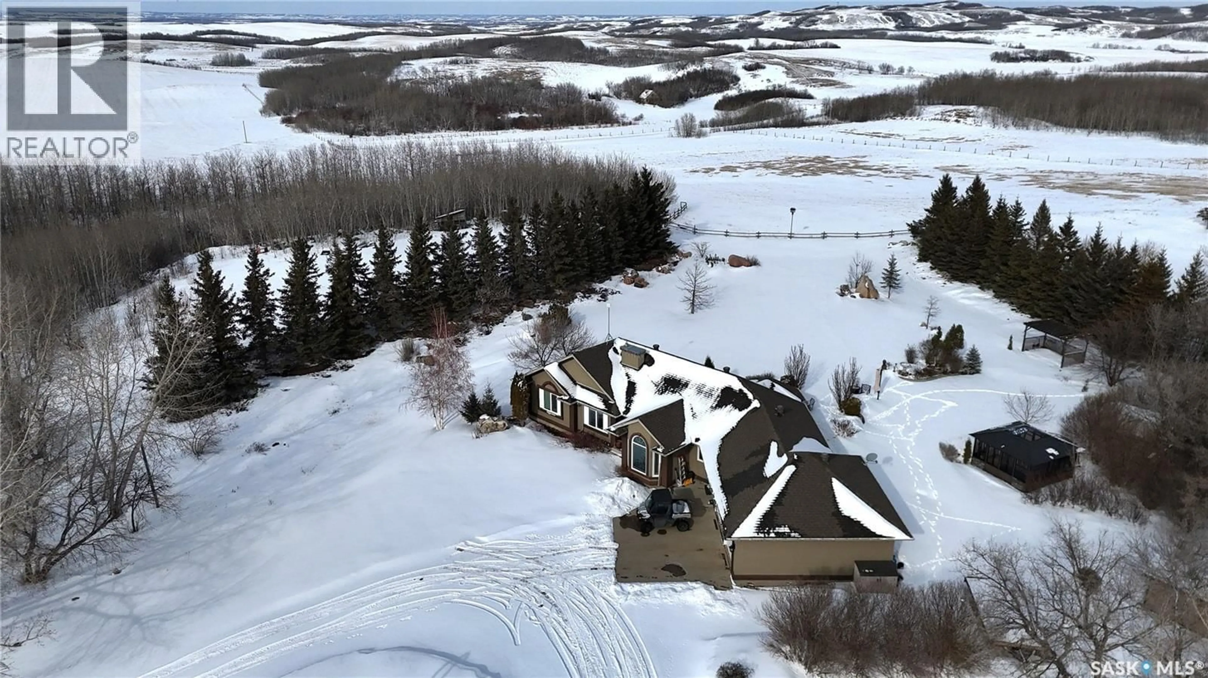 A pic from outside/outdoor area/front of a property/back of a property/a pic from drone, mountain view for BRUYNOOGHE ACRES, North Battleford Rm No. 437 Saskatchewan S9A2X4