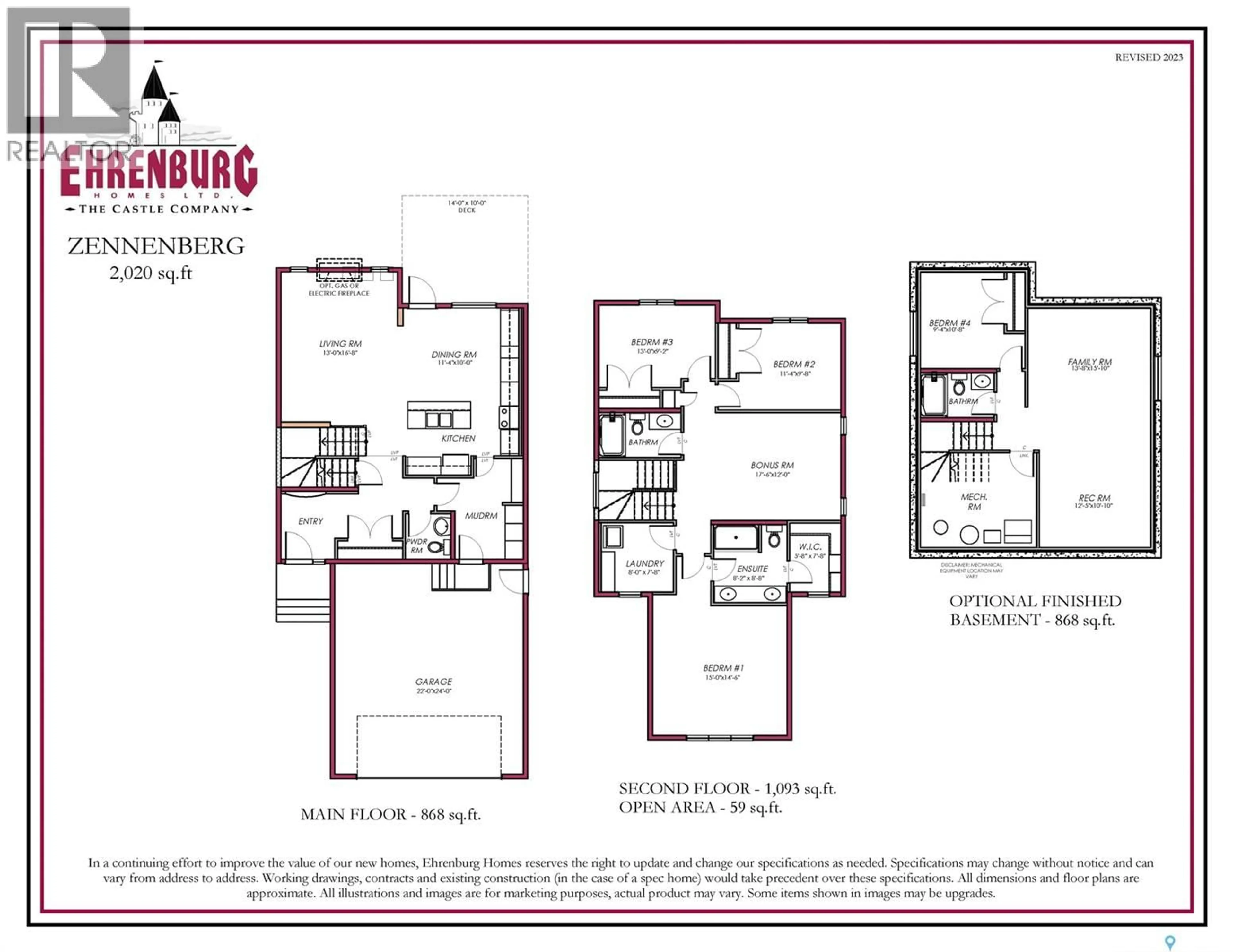 Floor plan for 10 VANCOUVER CRESCENT, Pilot Butte Saskatchewan S0G3Z0