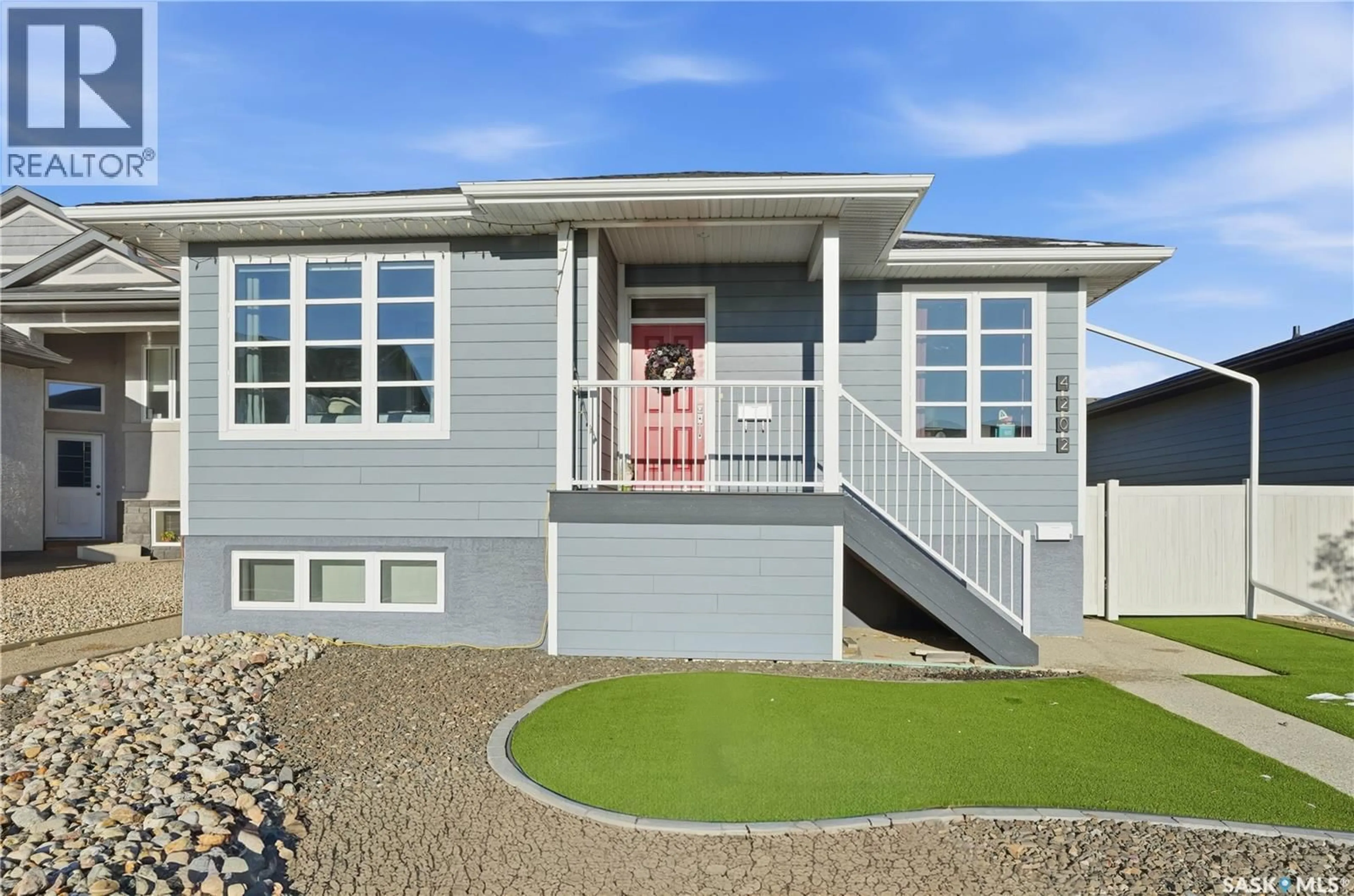 Home with vinyl exterior material, street for E - 4202 GREEN OLIVE WAY, Regina Saskatchewan S4V1P8