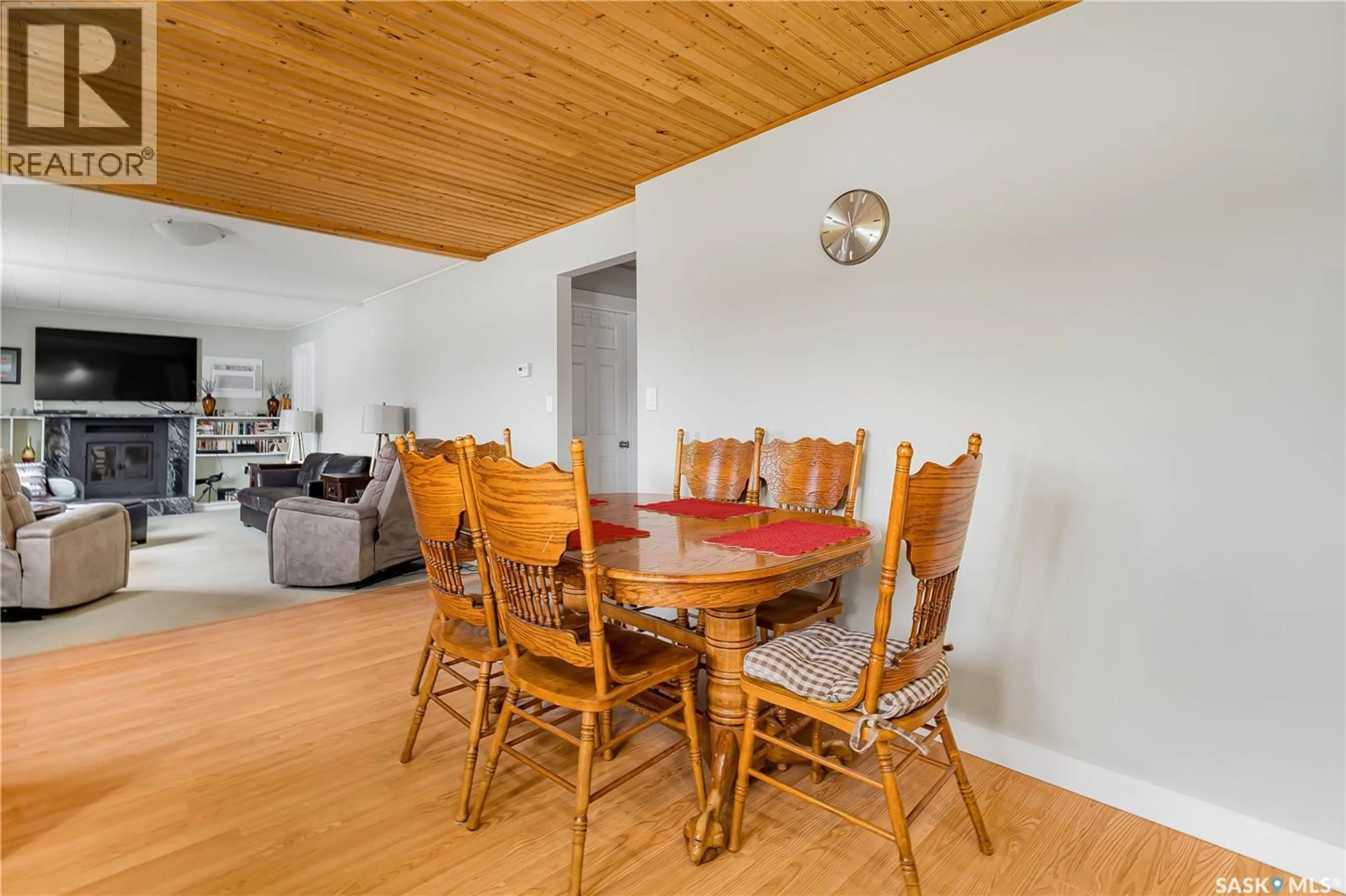 Dining room, wood/laminate floor for 132 WHITETAIL ROAD, Crooked Lake Saskatchewan S0G2B0