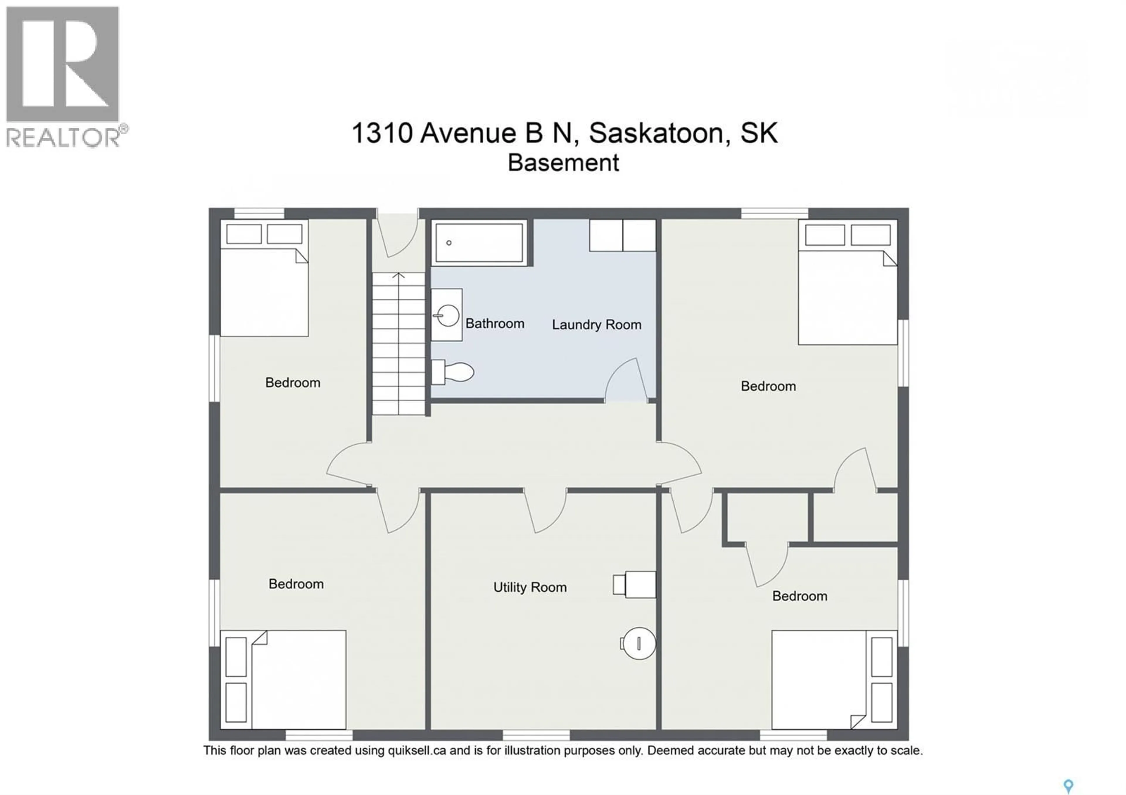 Floor plan for 1310 B AVENUE, Saskatoon Saskatchewan S7L1G5