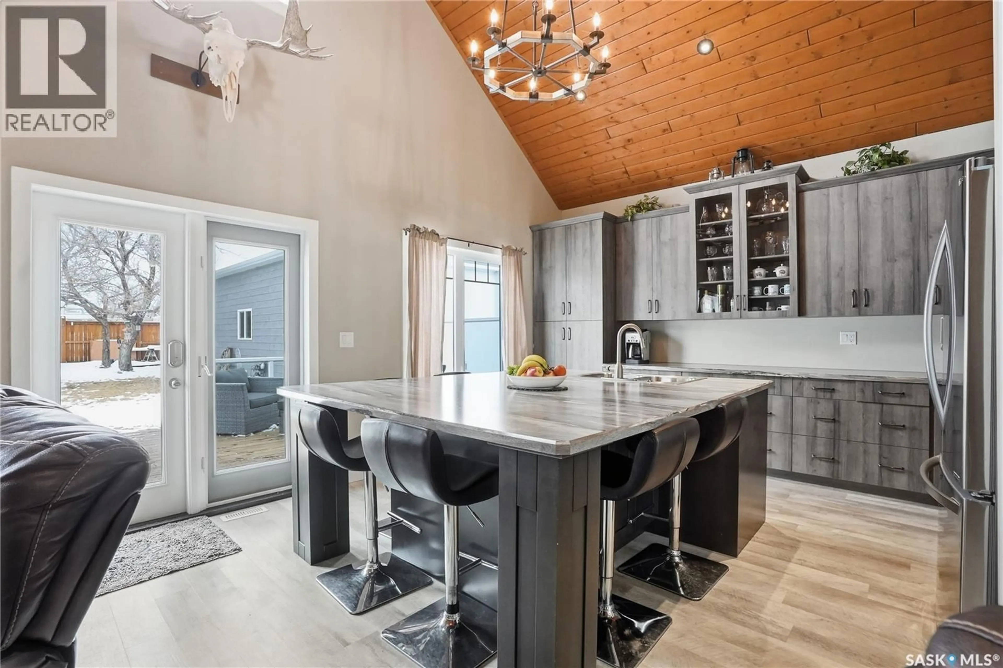 Open concept kitchen, ceramic/tile floor for 34 GRACE LANE, Diefenbaker Lake Saskatchewan S0L2E0