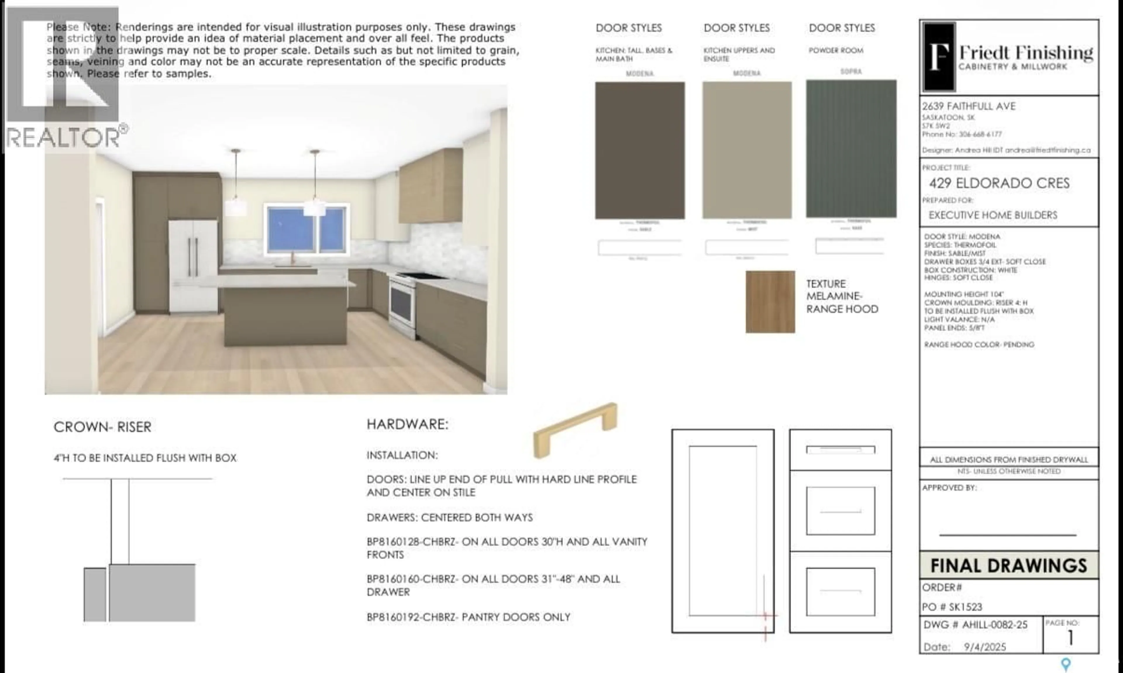 Standard kitchen, unknown for 429 ELDORADO STREET, Warman Saskatchewan S0K4S3
