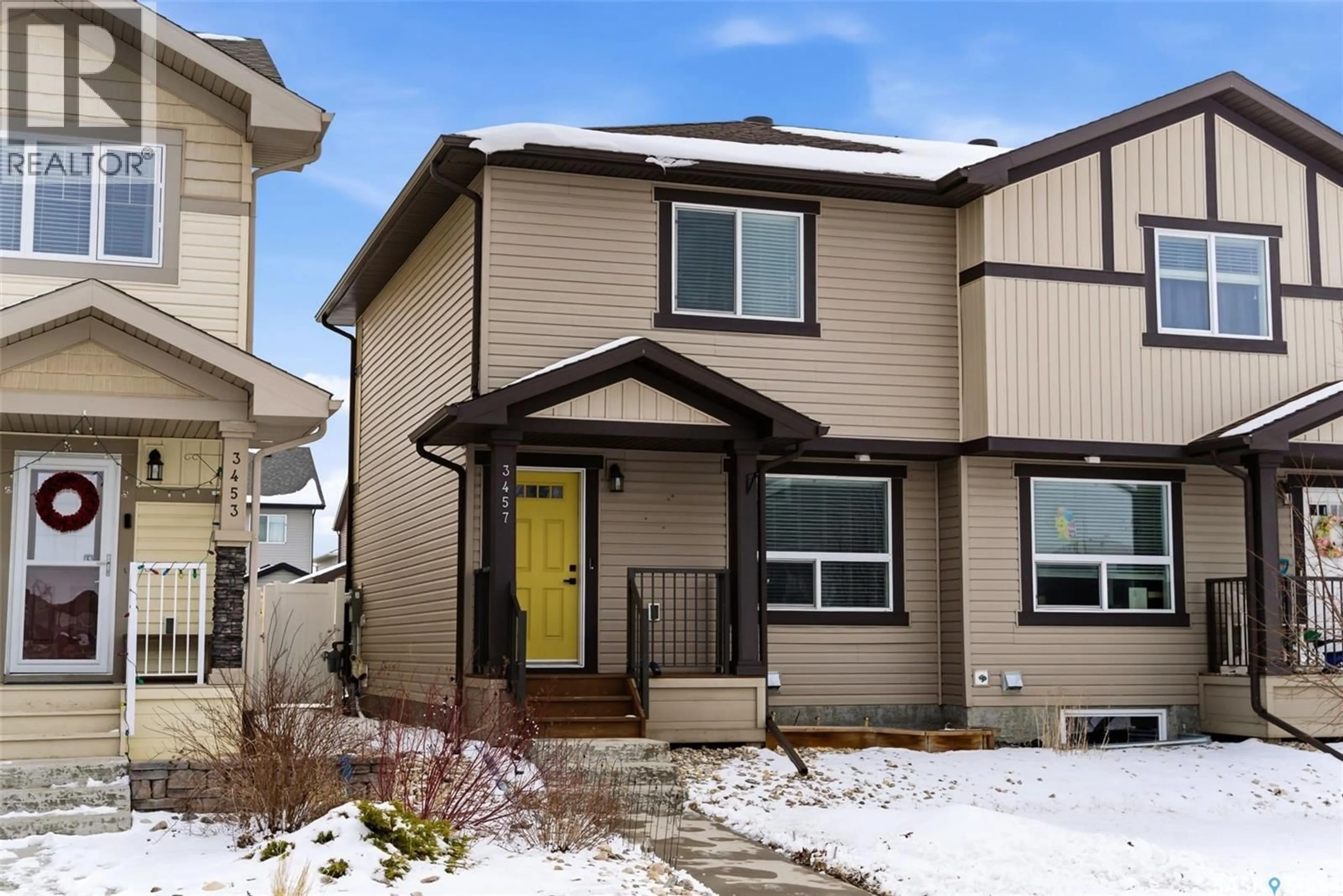 Home with vinyl exterior material, street for 3457 GREEN LAVENDER DRIVE, Regina Saskatchewan S4V3M6