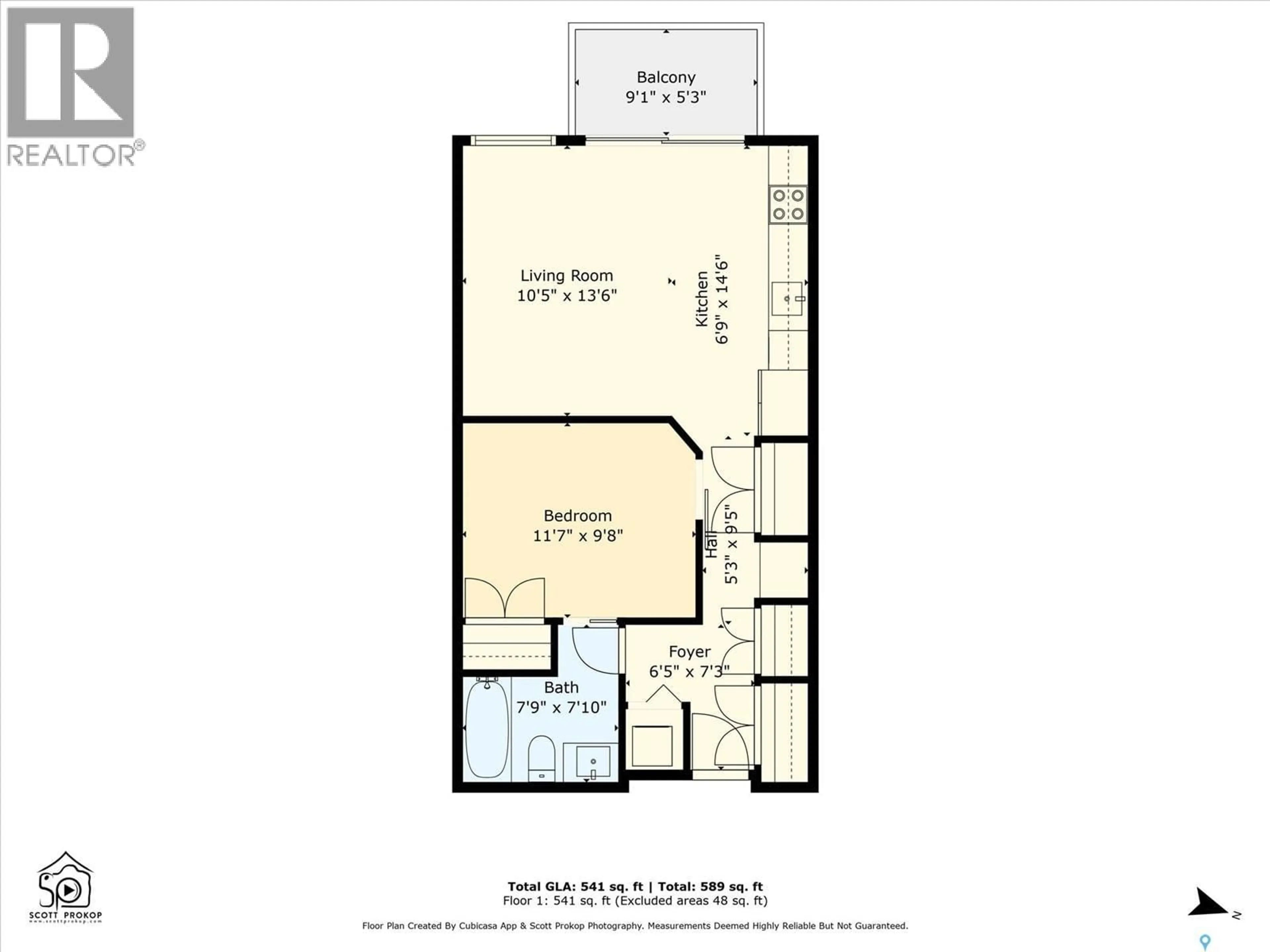 Floor plan for N - 504 550 4TH AVENUE, Saskatoon Saskatchewan S7K2M7