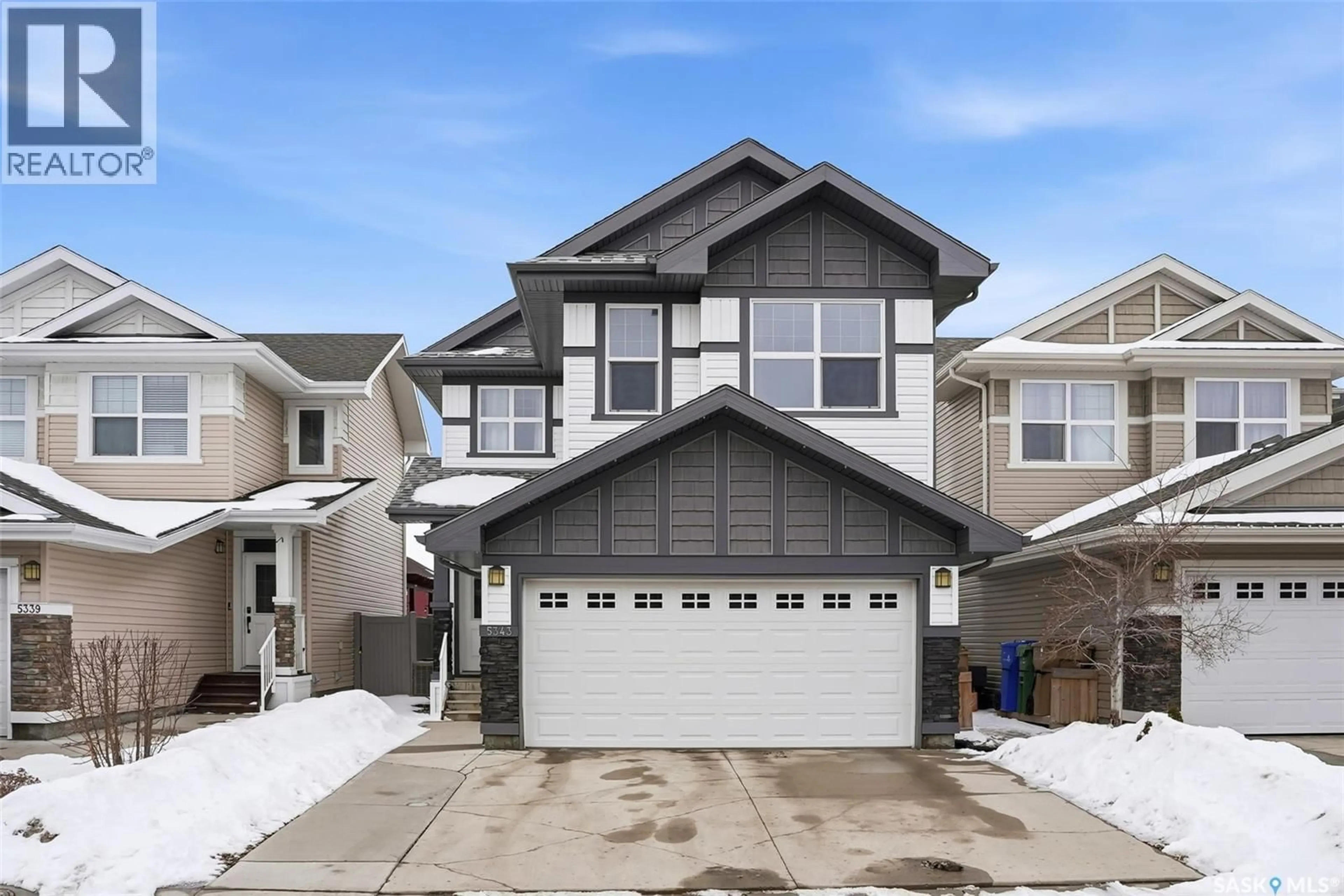 Home with vinyl exterior material, street for 5343 UNIVERSAL CRESCENT, Regina Saskatchewan S4W0K7