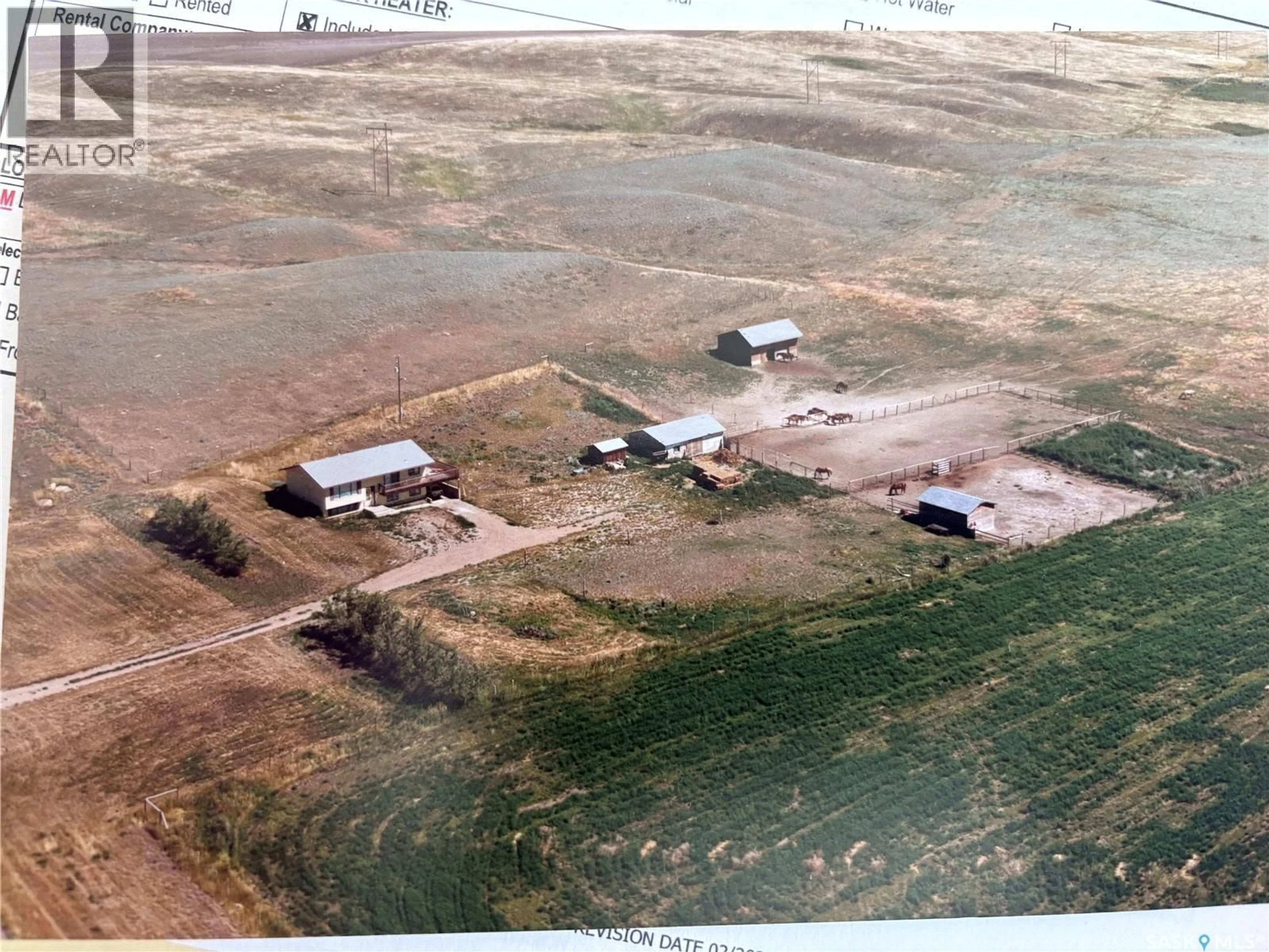 A pic from outside/outdoor area/front of a property/back of a property/a pic from drone, unknown for ST.CYR ACREAGE, Swift Current Saskatchewan S9H3V6