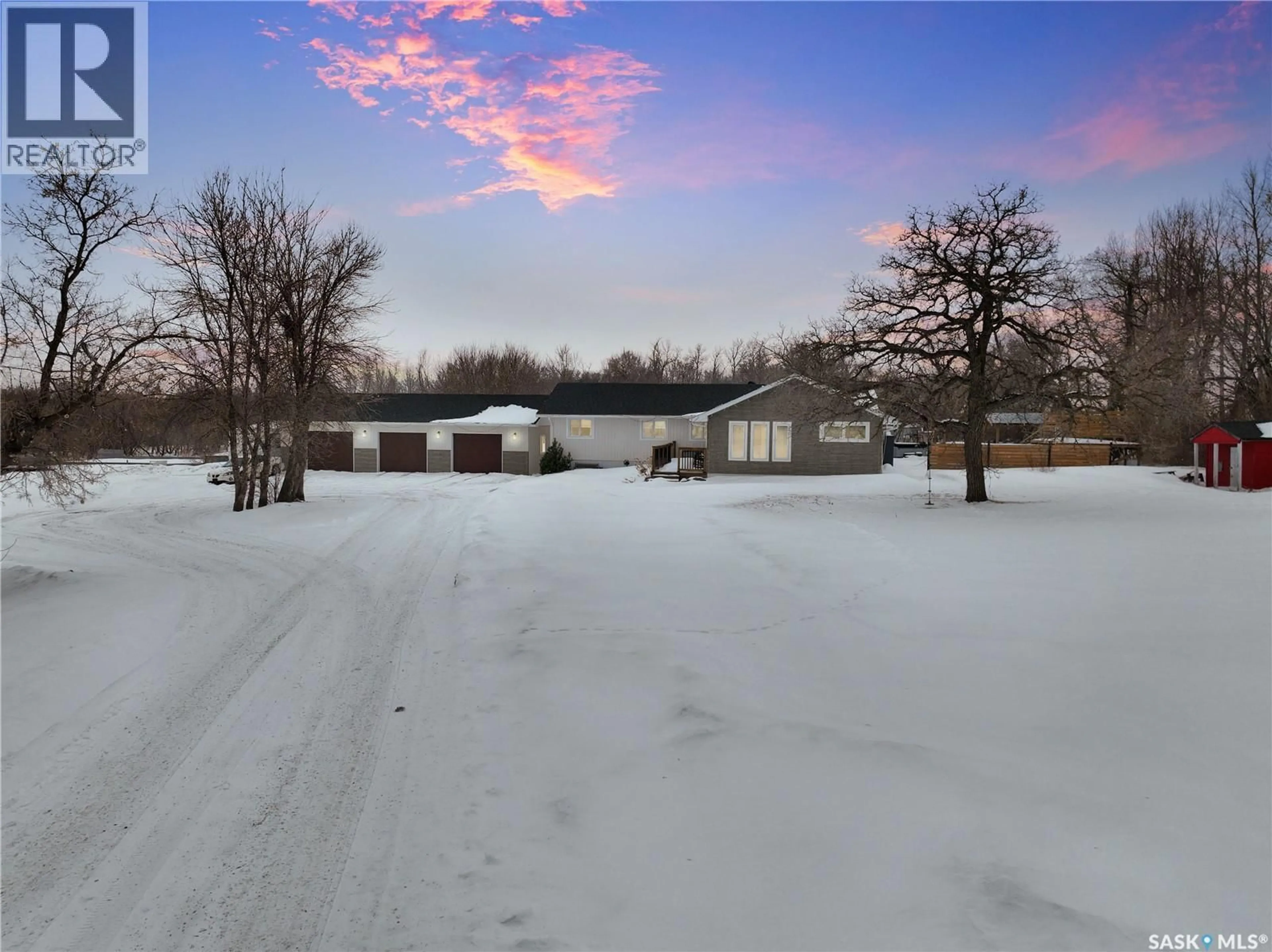 A pic from outside/outdoor area/front of a property/back of a property/a pic from drone, street for SILVERSIDES ACREAGE, Fertile Belt Rm No. 183 Saskatchewan S0A0X0