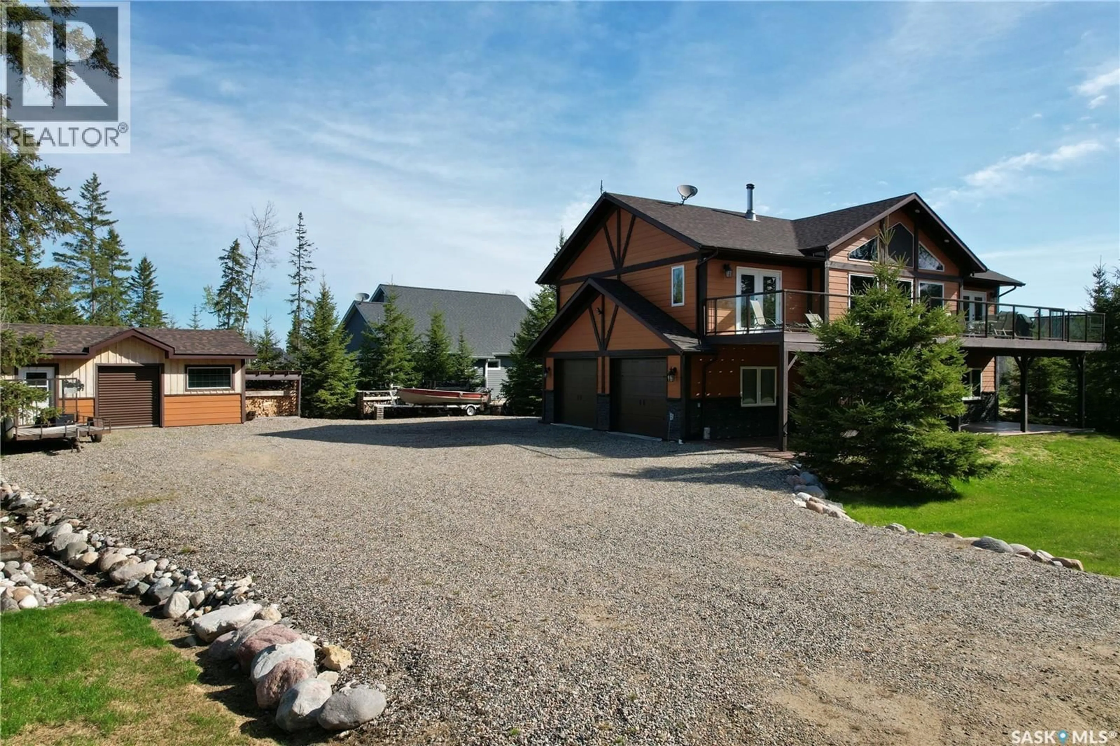 A pic from outside/outdoor area/front of a property/back of a property/a pic from drone, street for 1 WEDGE ALLEY, Candle Lake Saskatchewan S0J3E0