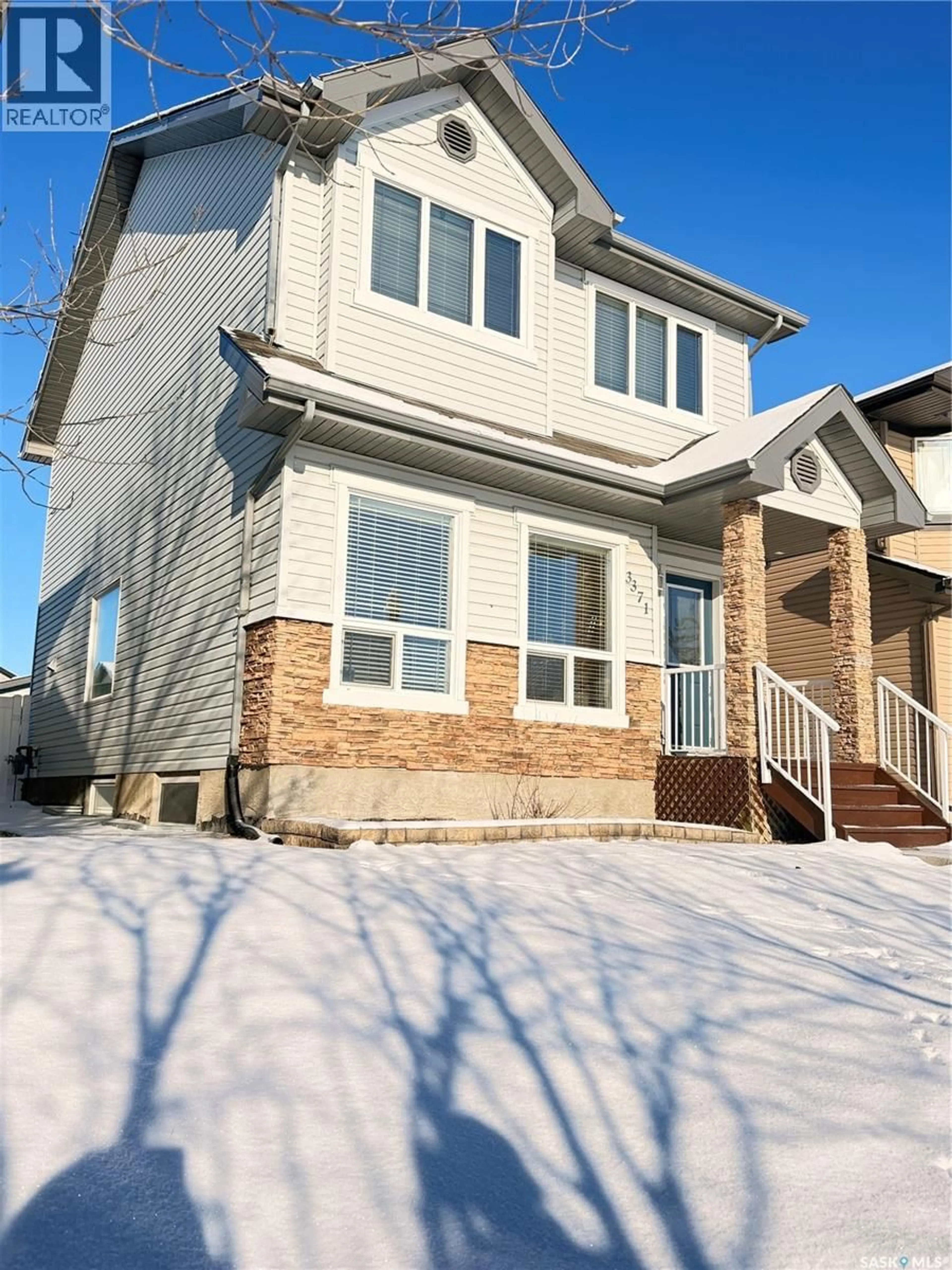 Home with vinyl exterior material, street for 3371 GREEN BANK ROAD, Regina Saskatchewan S4V1P2
