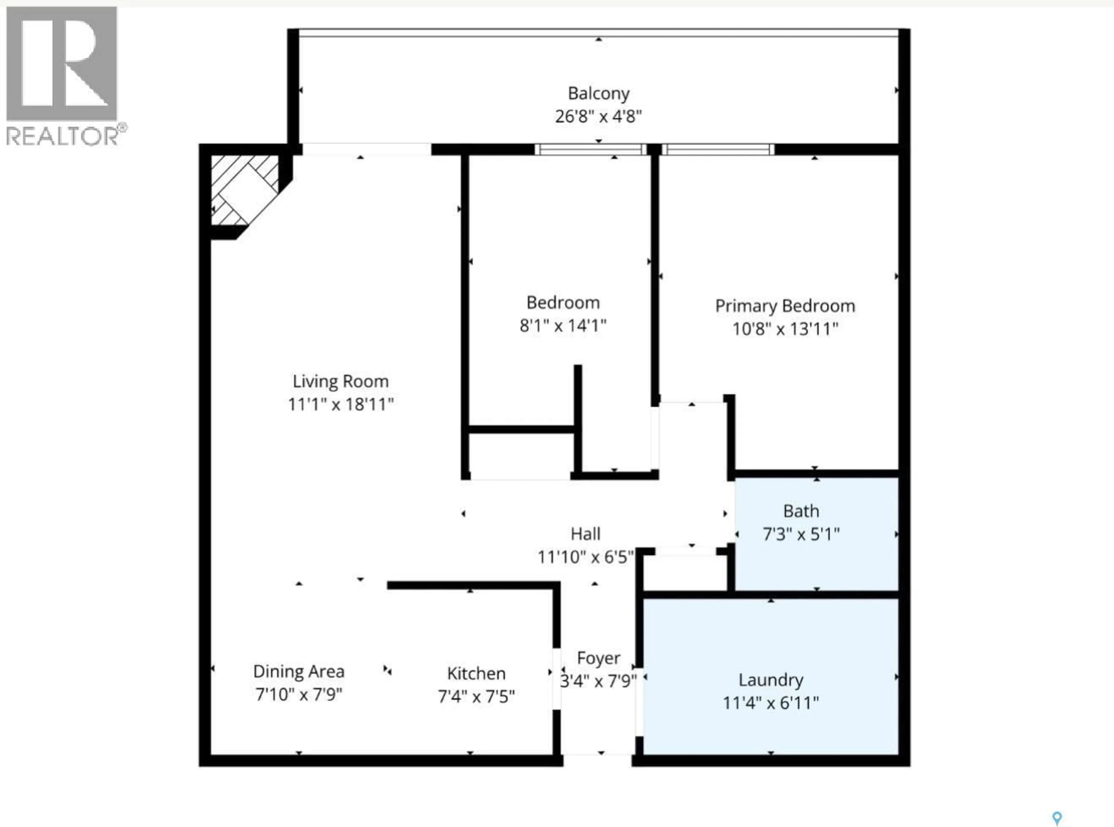 Floor plan for 310 - 135 STILLWATER DRIVE, Saskatoon Saskatchewan S7J4H7
