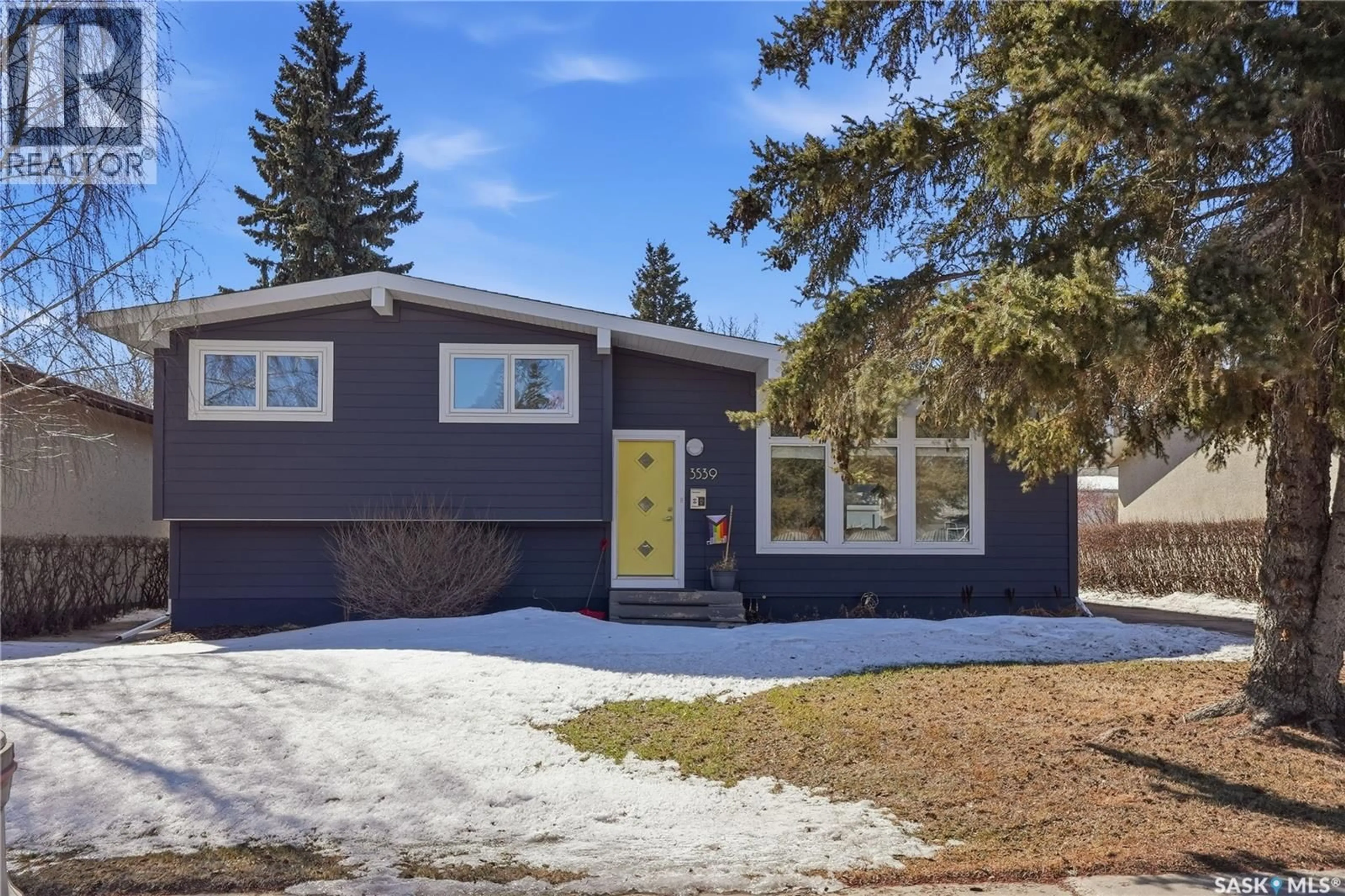 Home with vinyl exterior material, street for 3539 BALFOUR STREET, Saskatoon Saskatchewan S7H3Z5