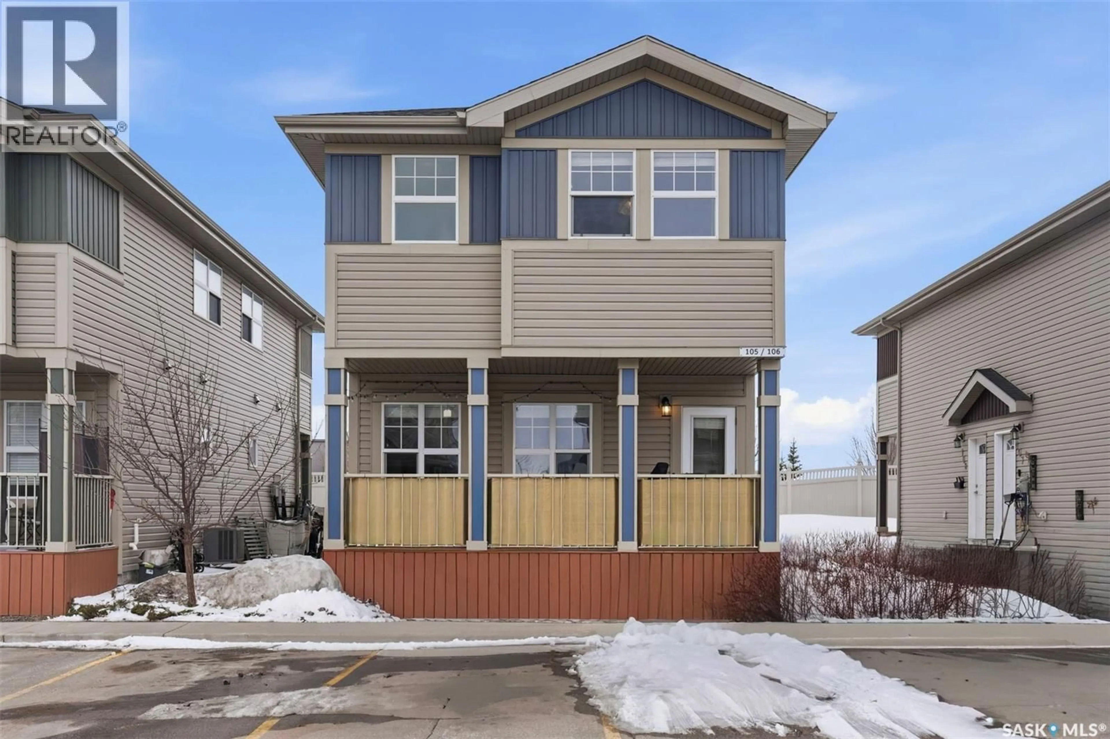 Home with vinyl exterior material, street for 100 - 105 CHAPARRAL BOULEVARD, Martensville Saskatchewan S0K0A2
