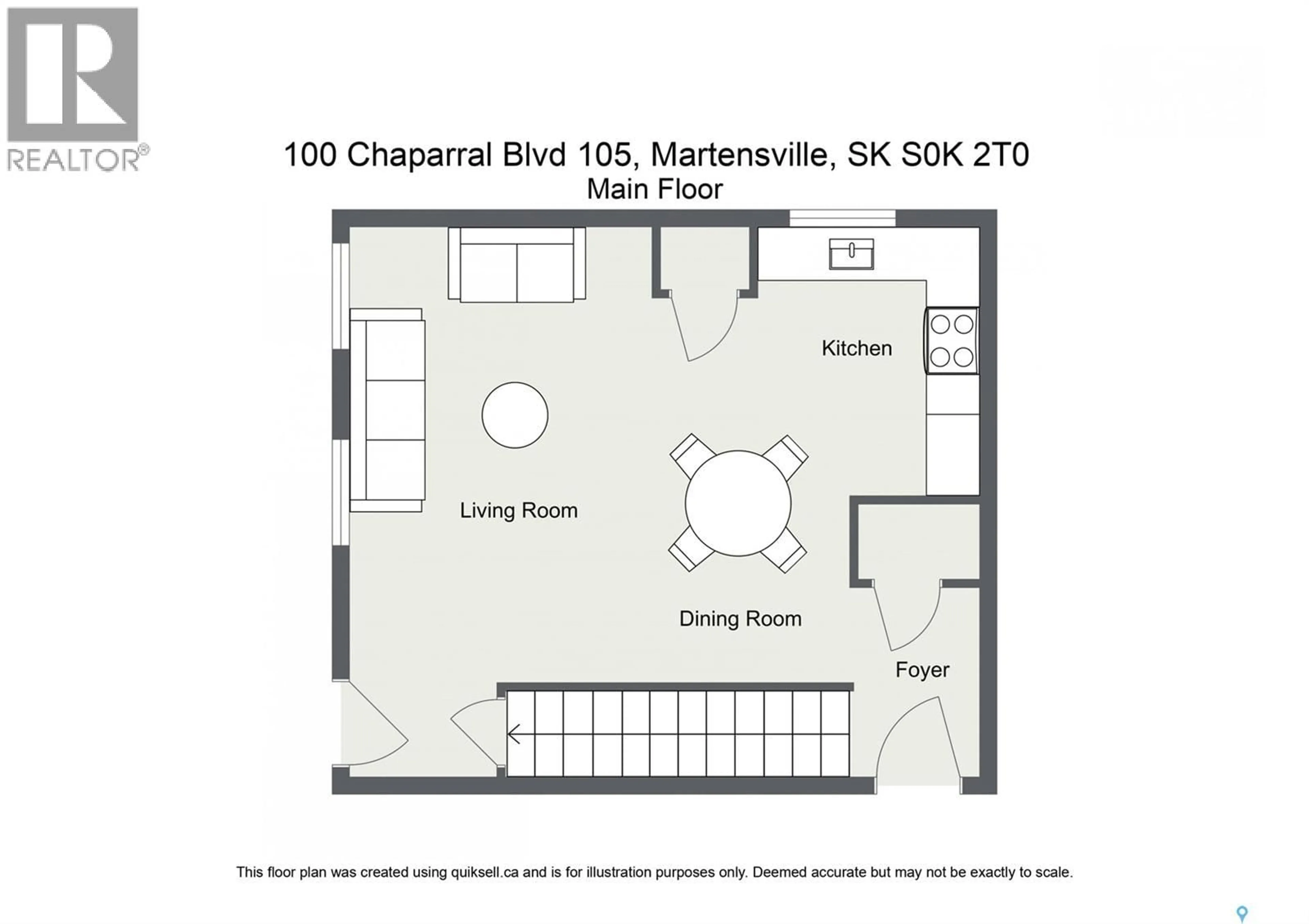 Floor plan for 100 - 105 CHAPARRAL BOULEVARD, Martensville Saskatchewan S0K0A2