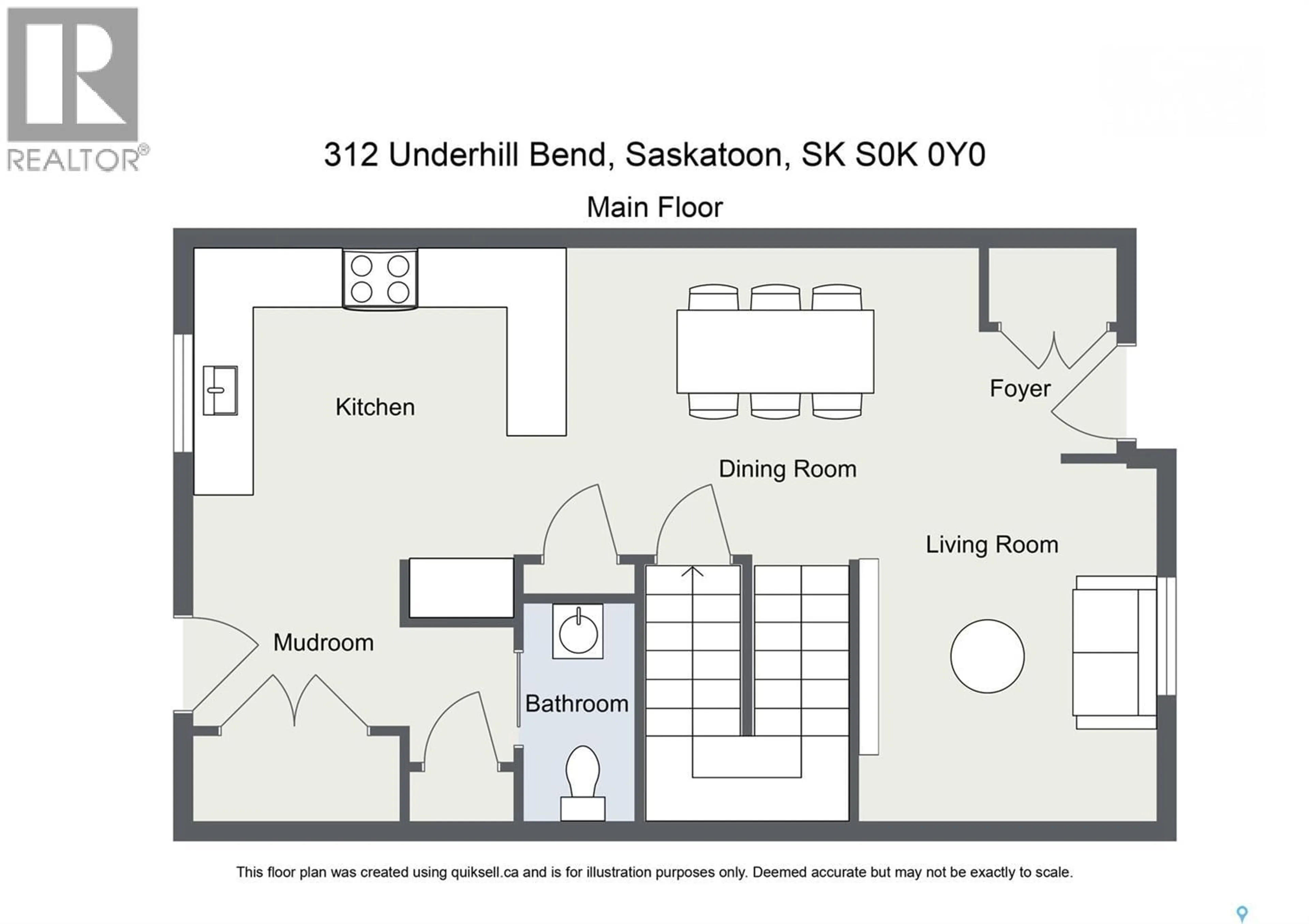 Floor plan for 312 UNDERHILL BEND, Saskatoon Saskatchewan S7V0V4