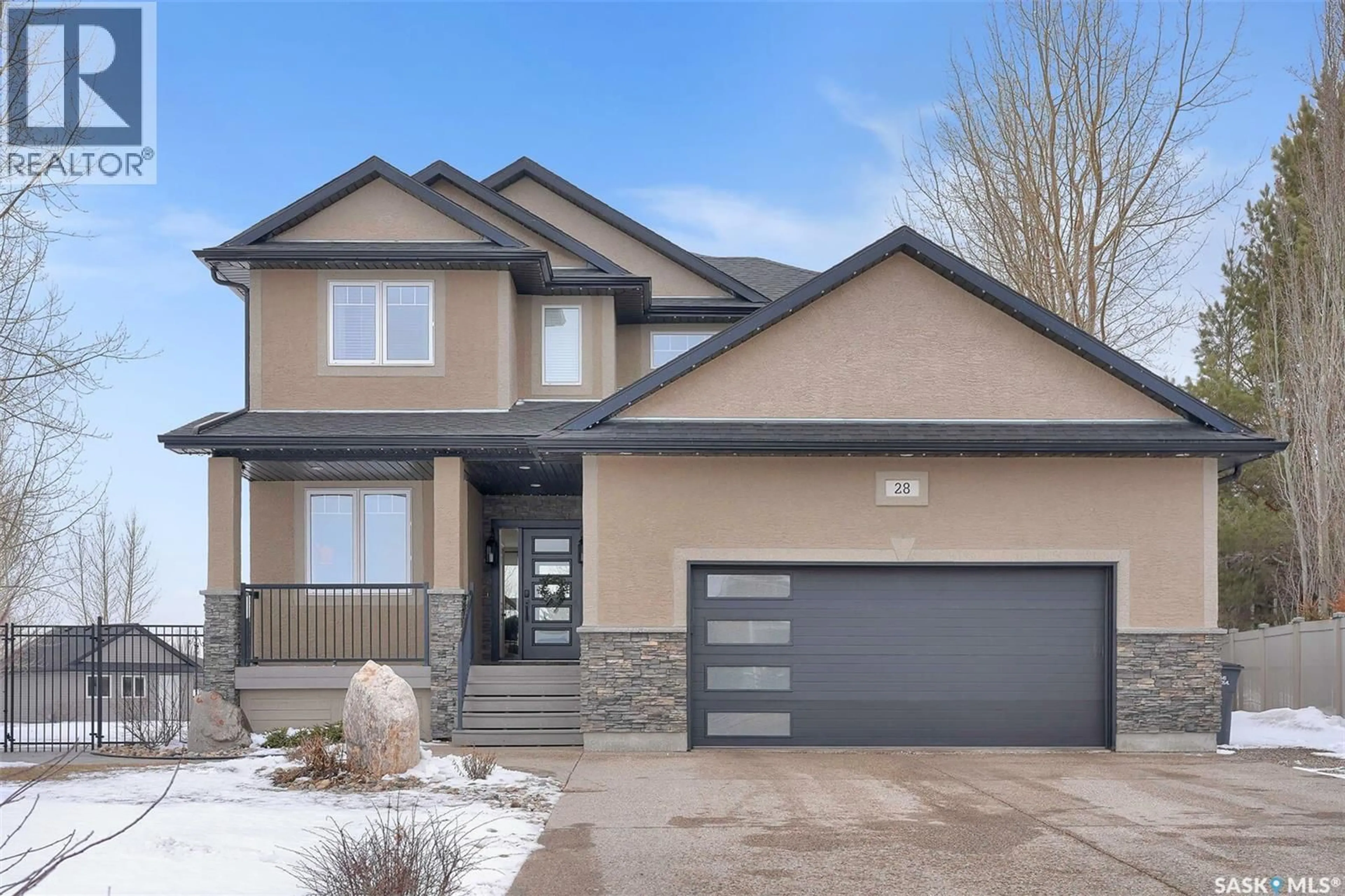 Home with brick exterior material, street for 28 EMERALD CREEK DRIVE, White City Saskatchewan S4L0A9