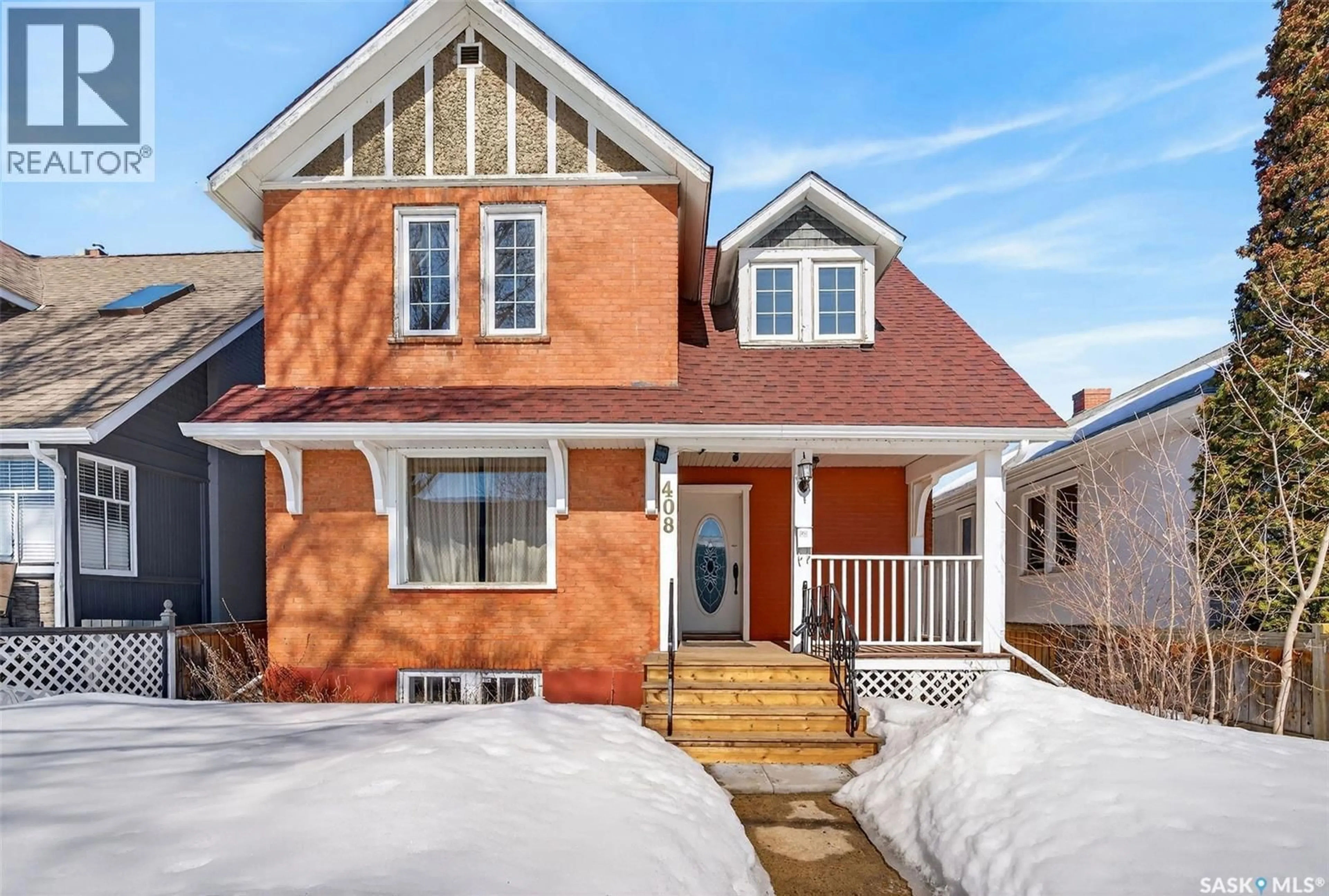 Home with brick exterior material, street for 408 10TH STREET, Prince Albert Saskatchewan S6V0Z4