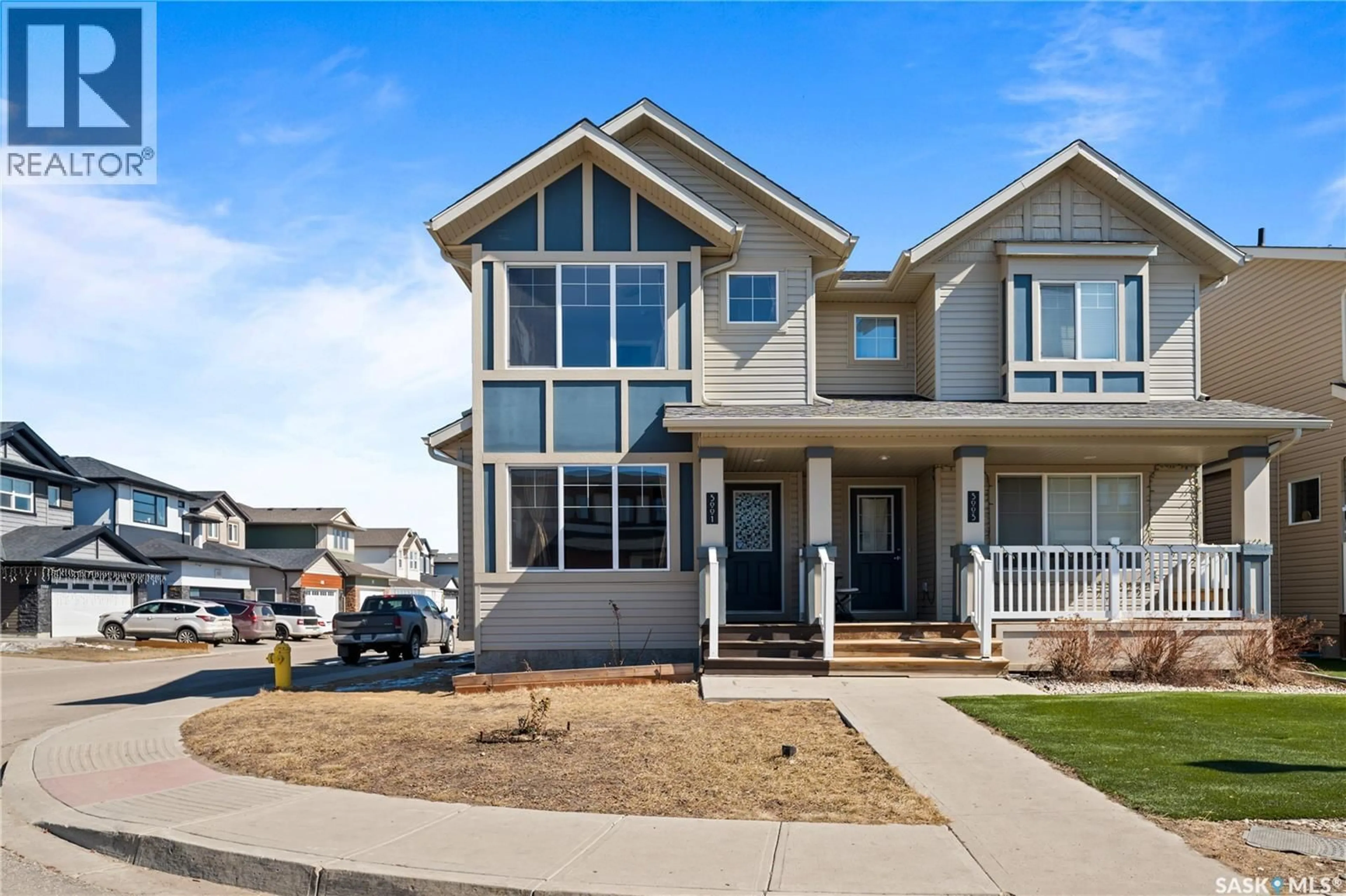 Home with vinyl exterior material, street for 5001 CORNELL GATE, Regina Saskatchewan S4W0J2
