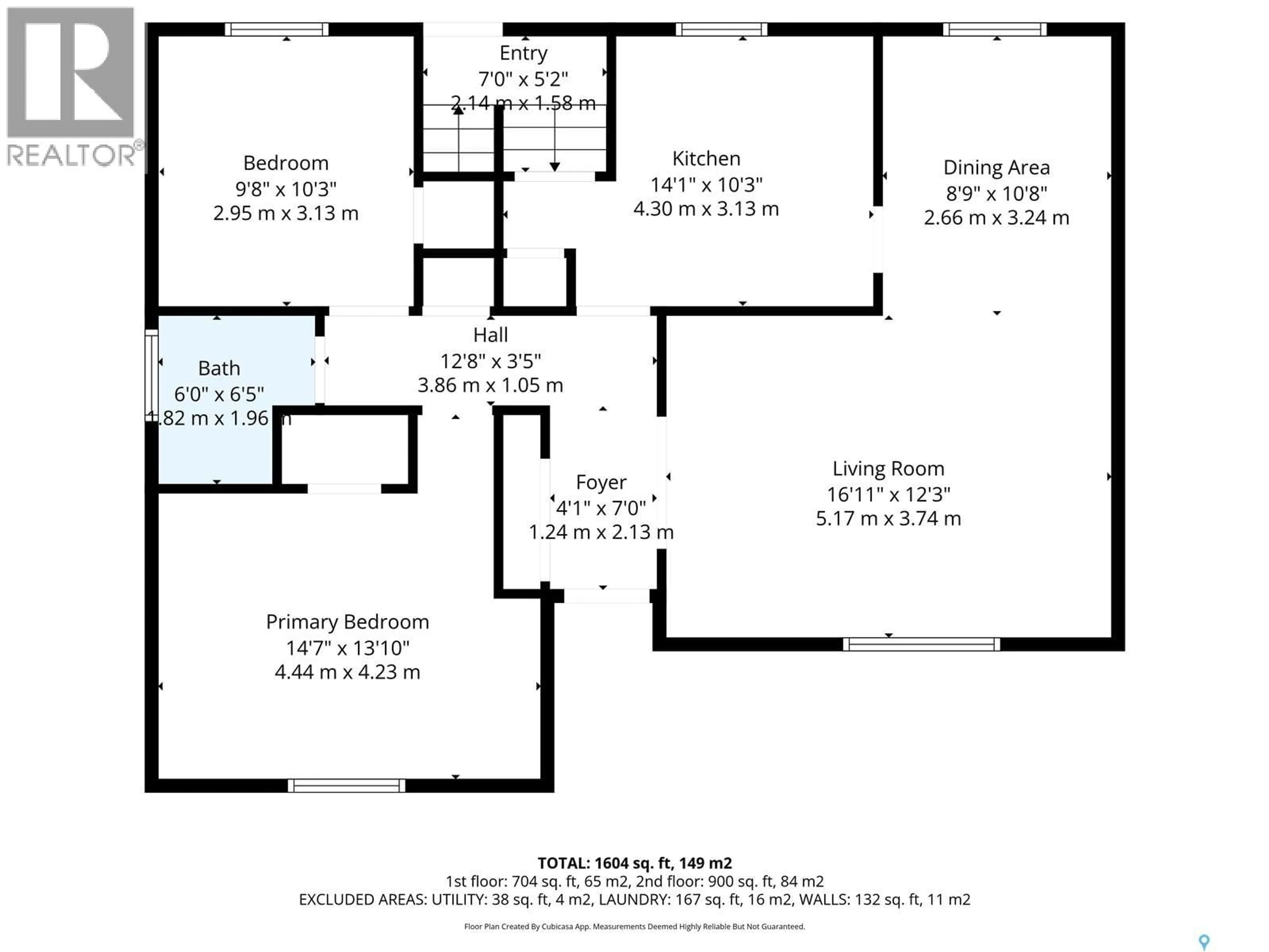 Floor plan for E - 1313 9TH STREET, Saskatoon Saskatchewan S7H0N8