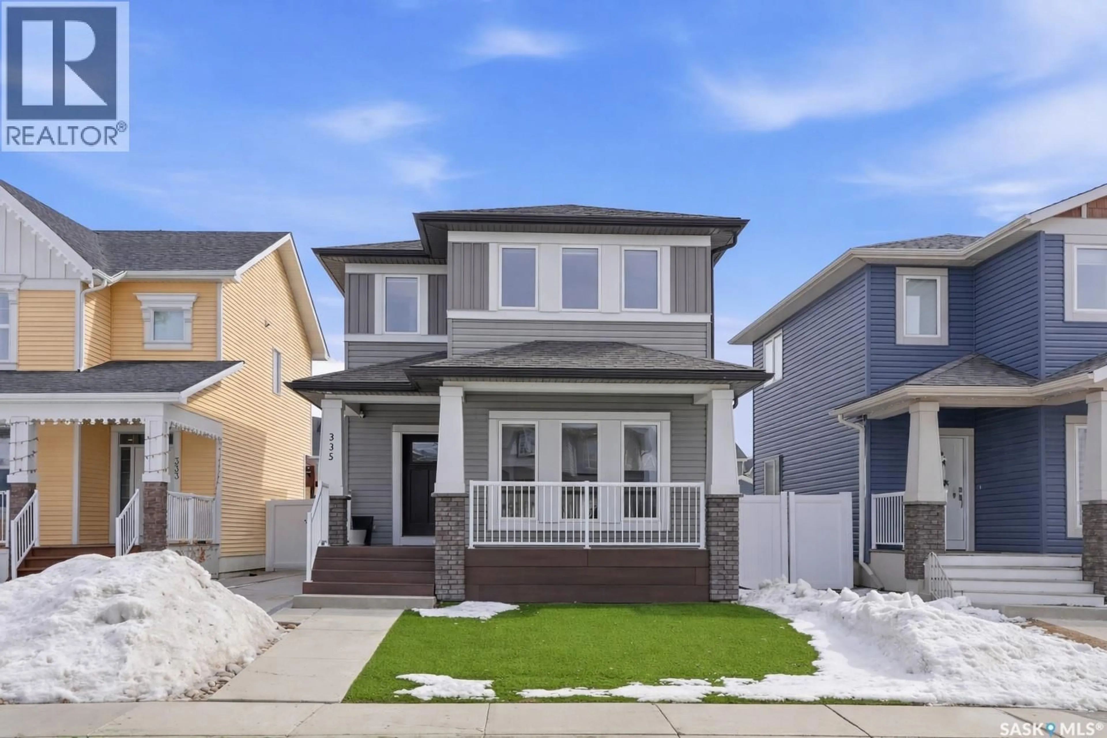 Home with vinyl exterior material, street for 335 SECORD WAY, Saskatoon Saskatchewan S7V0M4