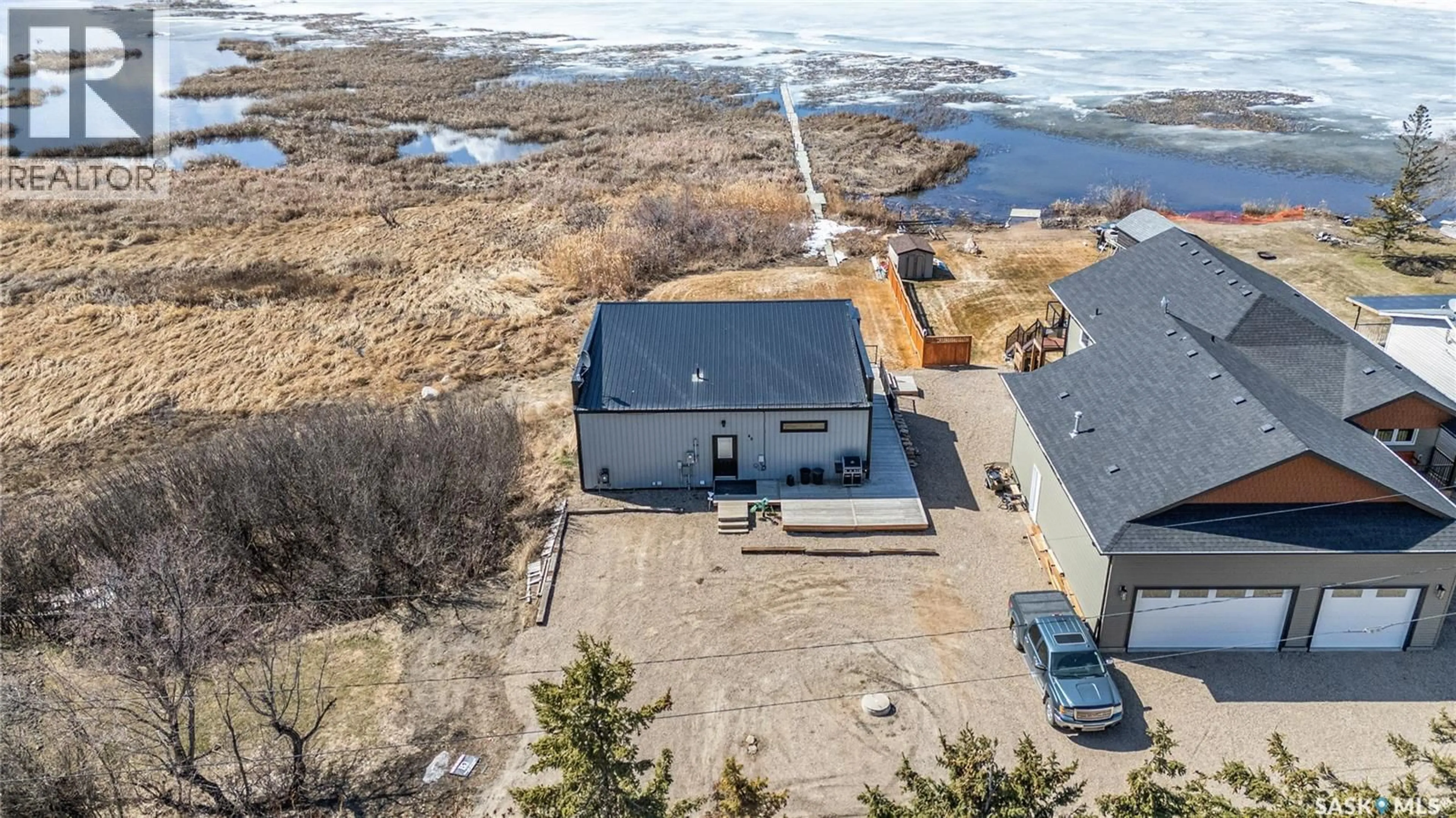 A pic from outside/outdoor area/front of a property/back of a property/a pic from drone, water/lake/river/ocean view for 45 FERRIE AVENUE, Meota Rm No.468 Saskatchewan S0M1X0