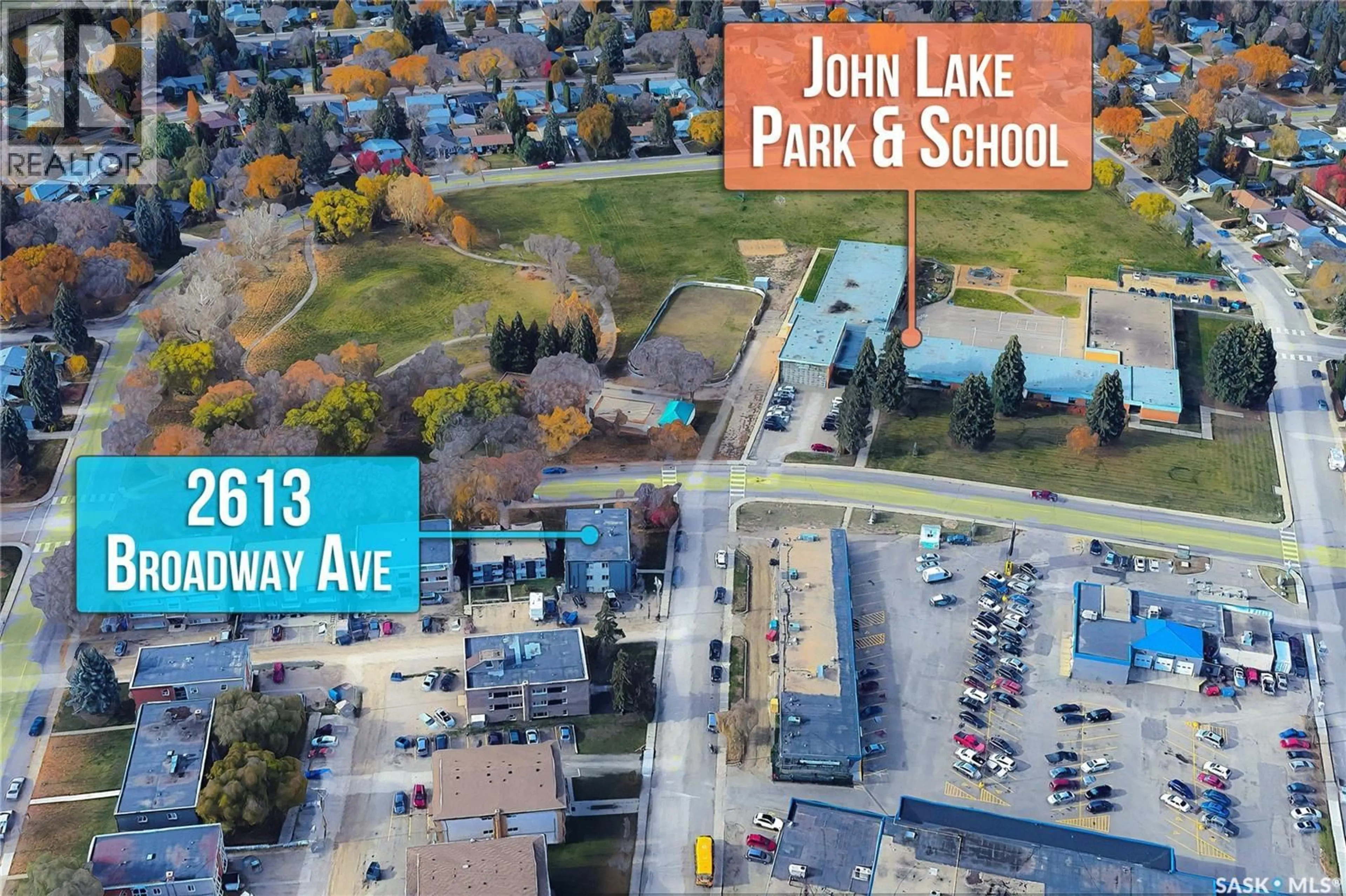 A pic from outside/outdoor area/front of a property/back of a property/a pic from drone, street for 303 - 2613 BROADWAY AVENUE, Saskatoon Saskatchewan S7J0Z7