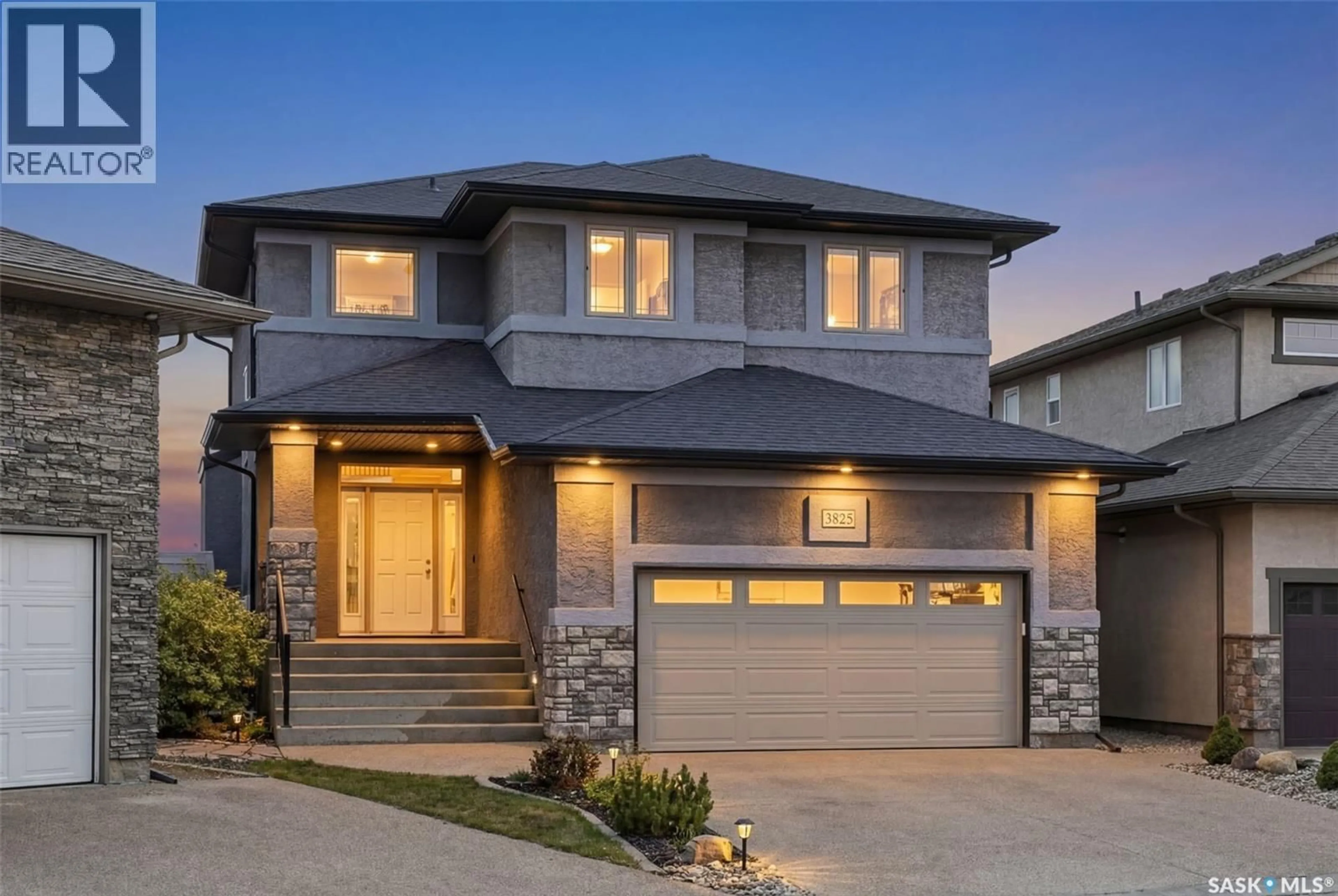 Home with brick exterior material, street for 3825 GREEN MOSS BAY, Regina Saskatchewan S4V1P7