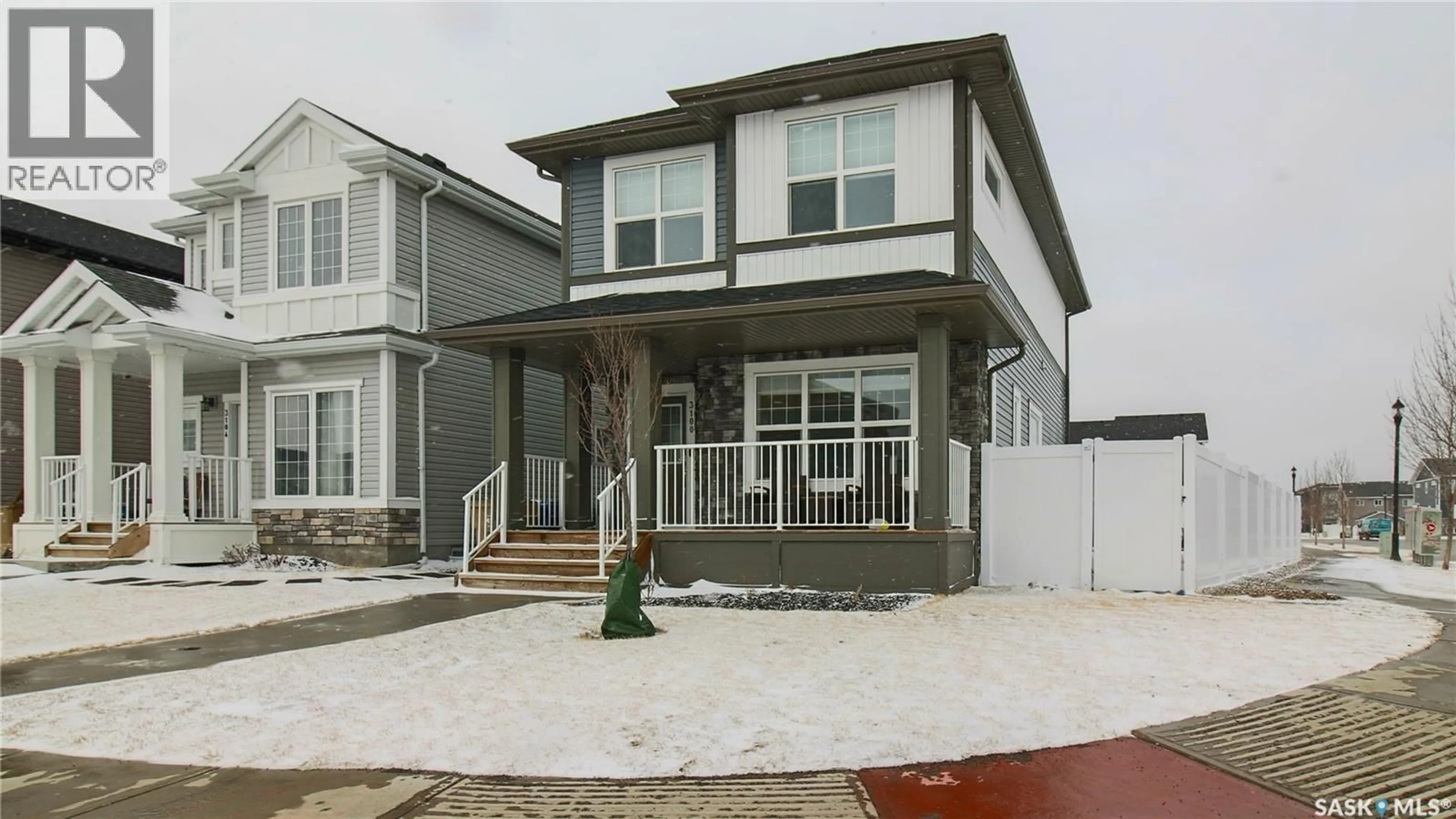Home with vinyl exterior material, street for 3100 CROSBIE CRESCENT, Regina Saskatchewan S4V3S2
