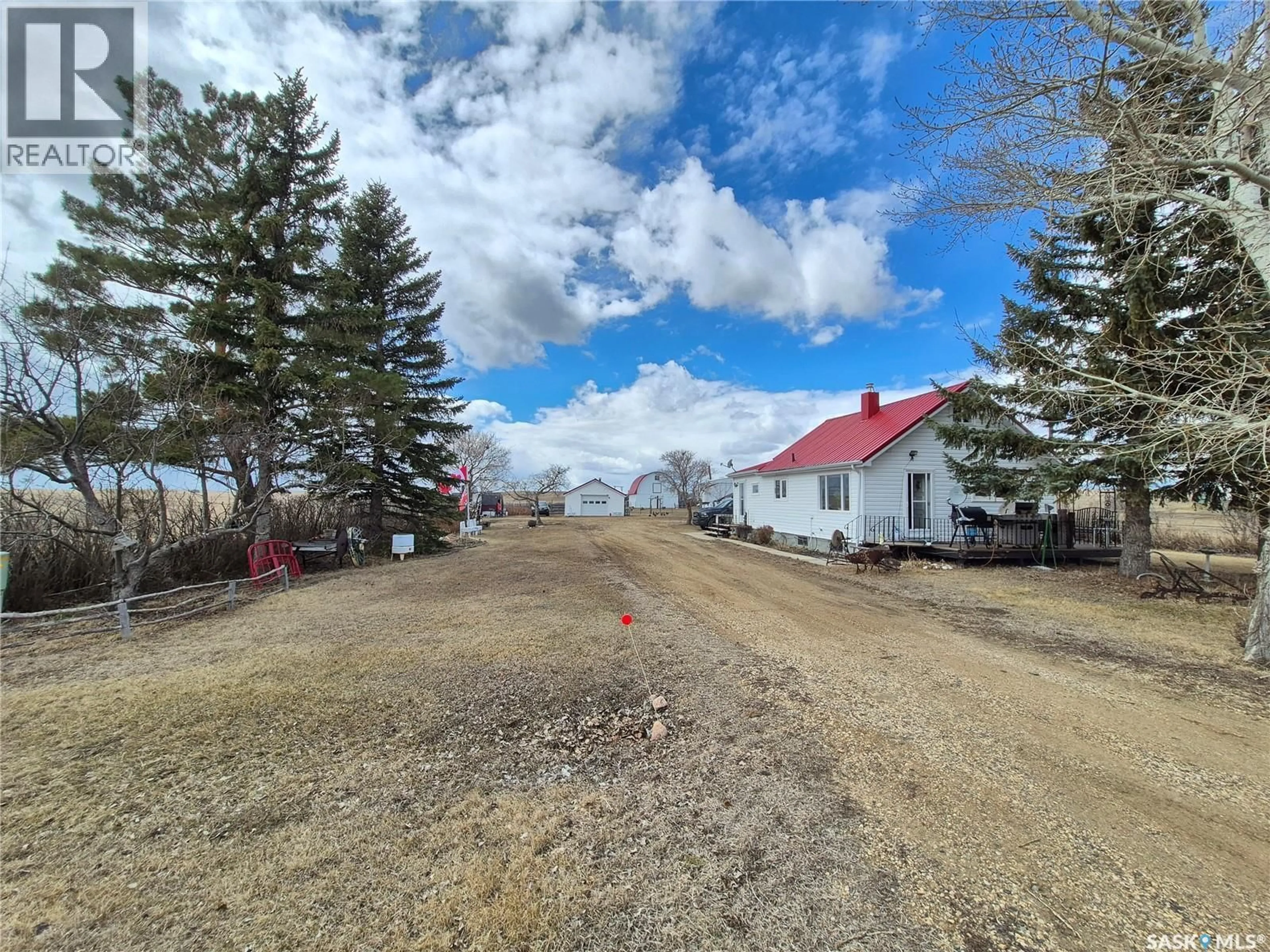 A pic from outside/outdoor area/front of a property/back of a property/a pic from drone, street for KAYVILLE ACREAGE, Kayville Saskatchewan S0H2C0
