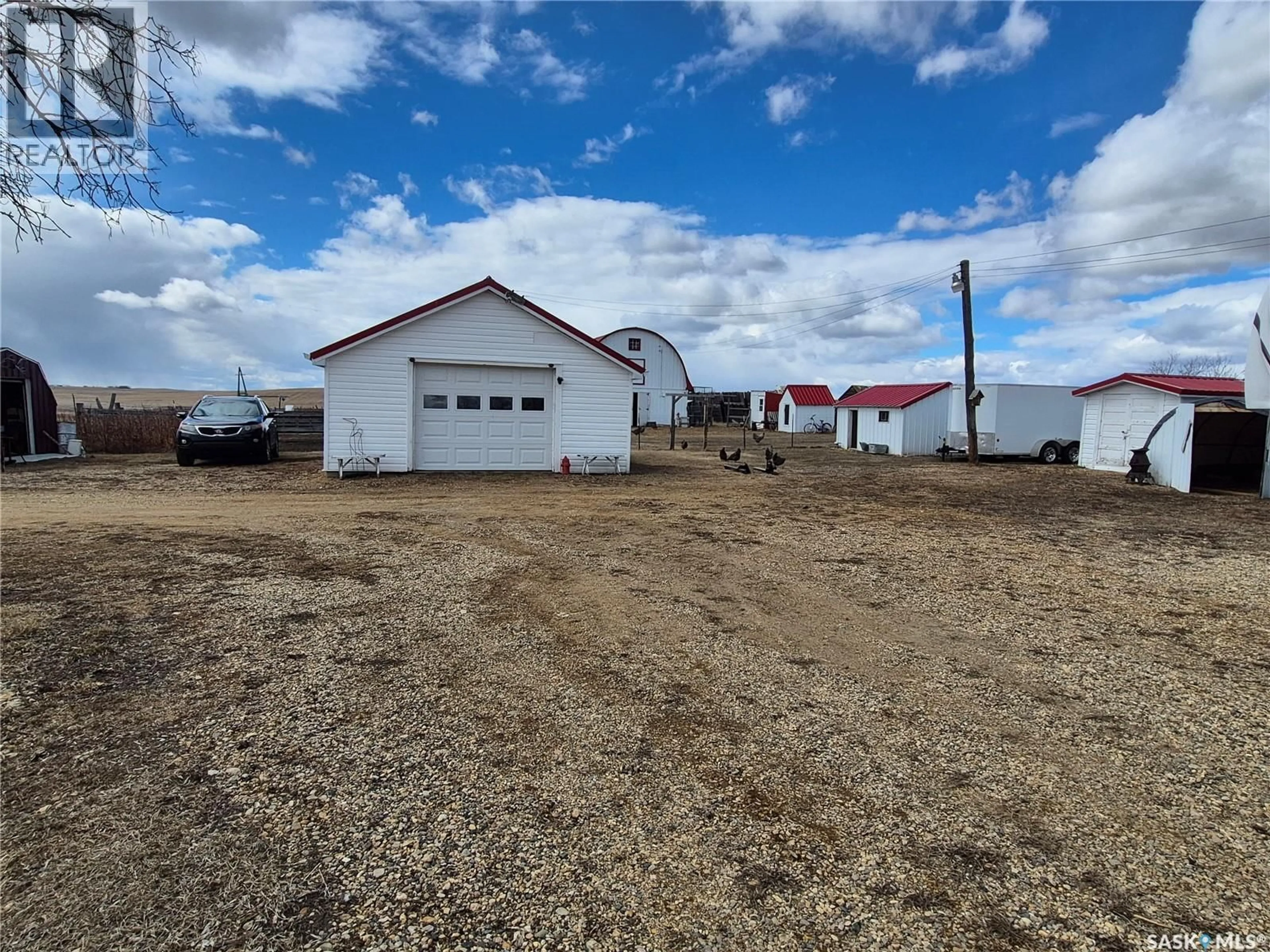 A pic from outside/outdoor area/front of a property/back of a property/a pic from drone, building for KAYVILLE ACREAGE, Kayville Saskatchewan S0H2C0