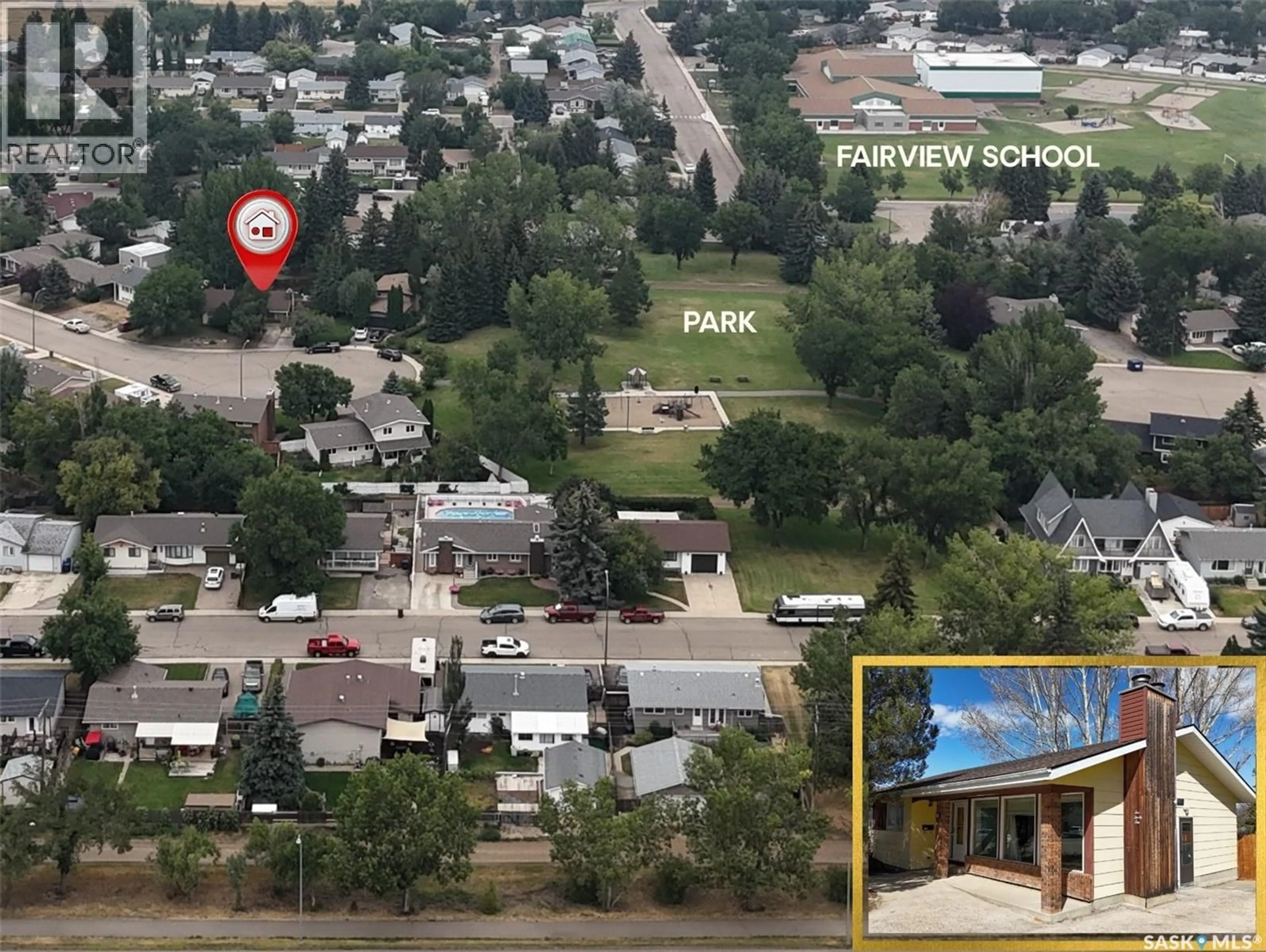 A pic from outside/outdoor area/front of a property/back of a property/a pic from drone, mountain view for 231 ELLIOTT PLACE, Swift Current Saskatchewan S9H4H7