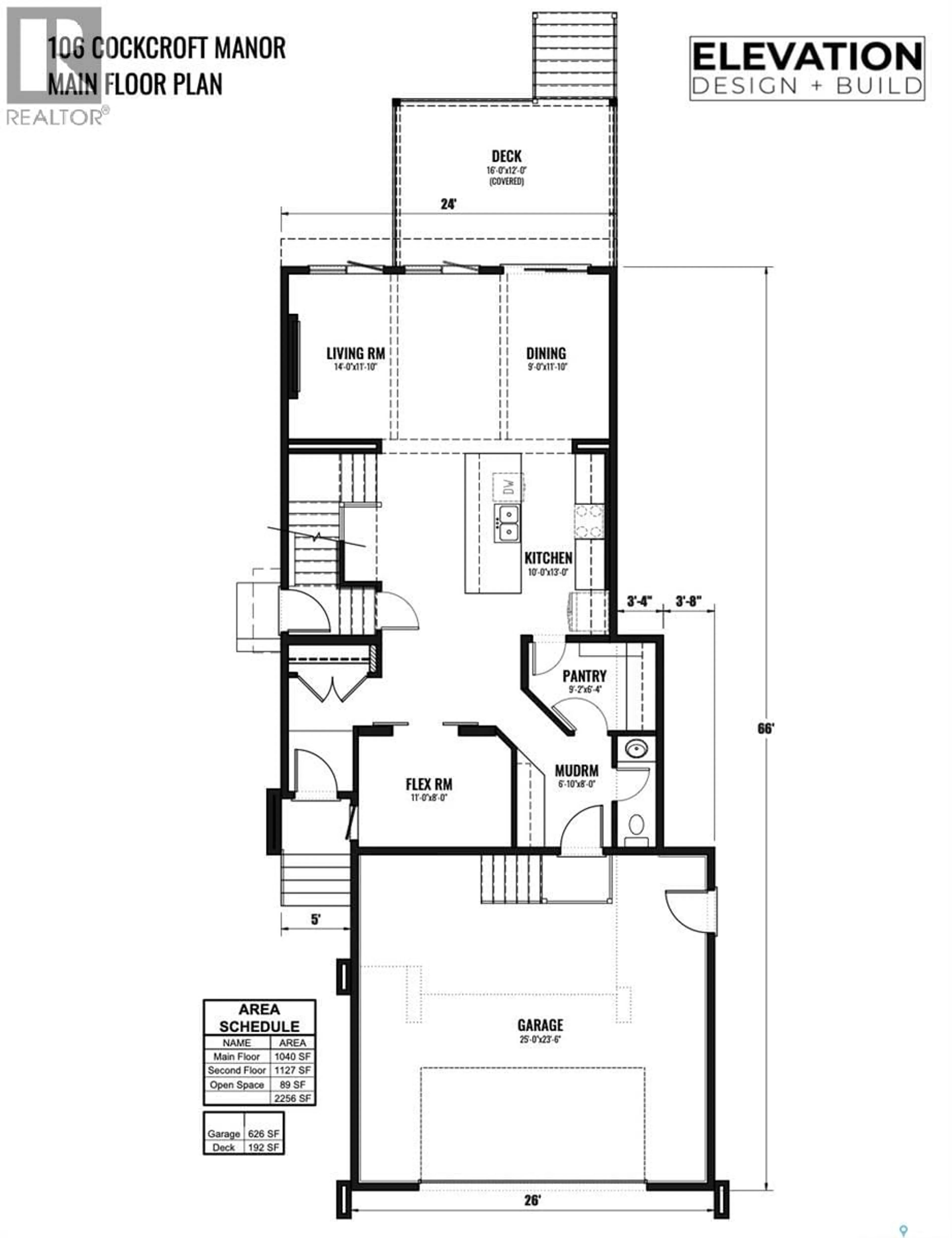 Floor plan for 106 COCKCROFT MANOR, Saskatoon Saskatchewan S7V1Y5