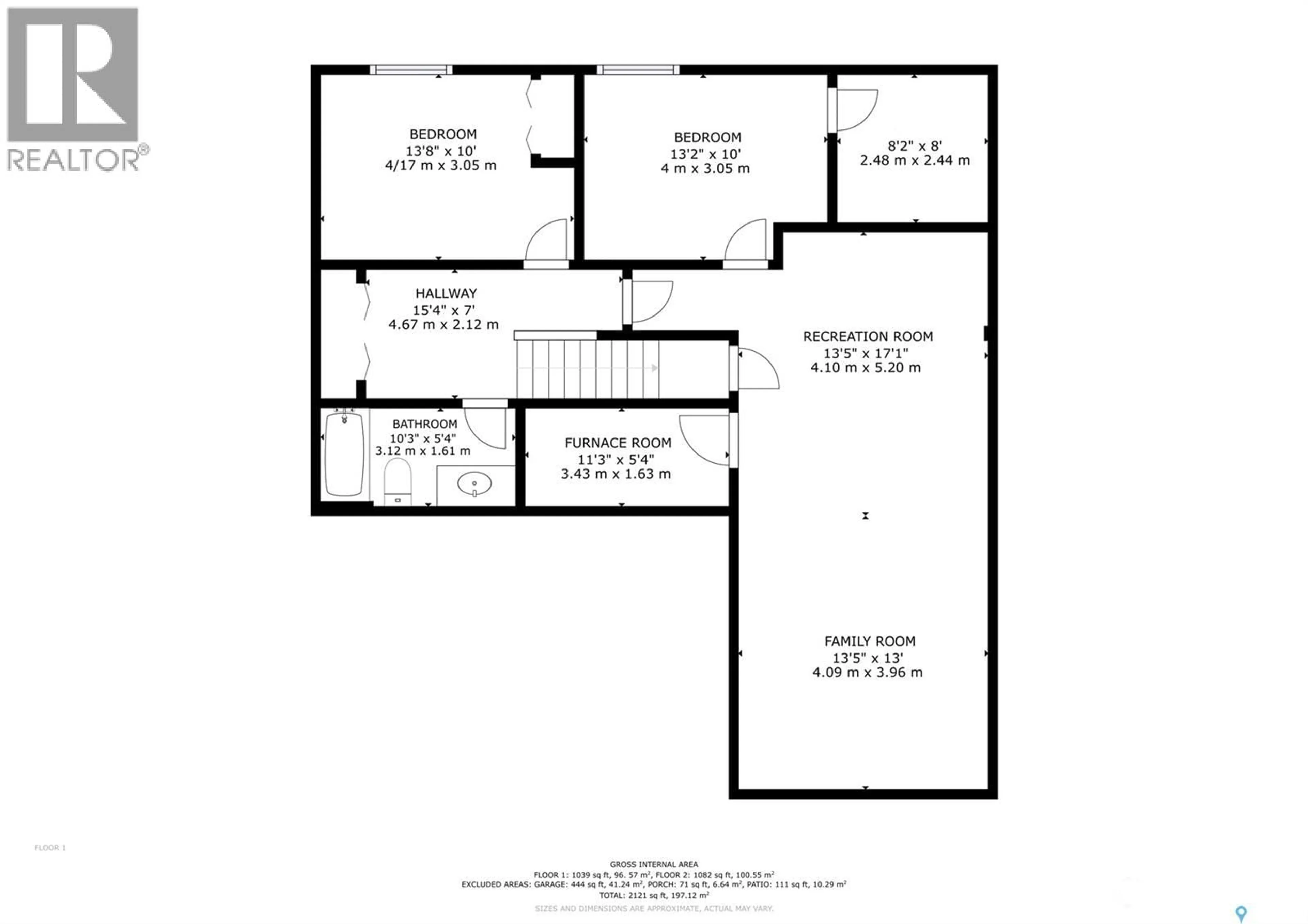 Floor plan for 503 - 1015 BRADLEY STREET, Moose Jaw Saskatchewan S6H5Y4