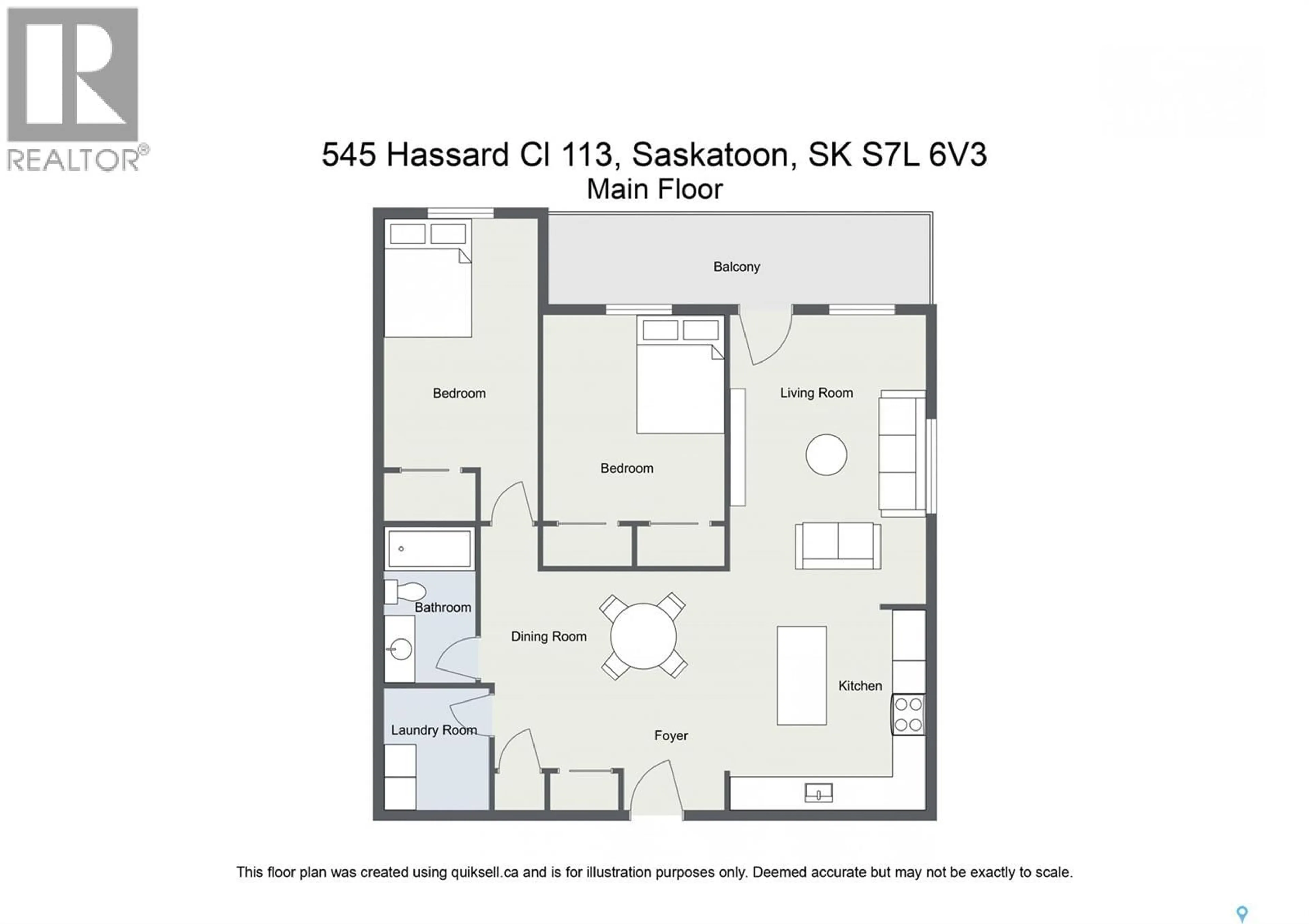 Floor plan for 113 545 HASSARD CLOSE, Saskatoon Saskatchewan S7L6V3